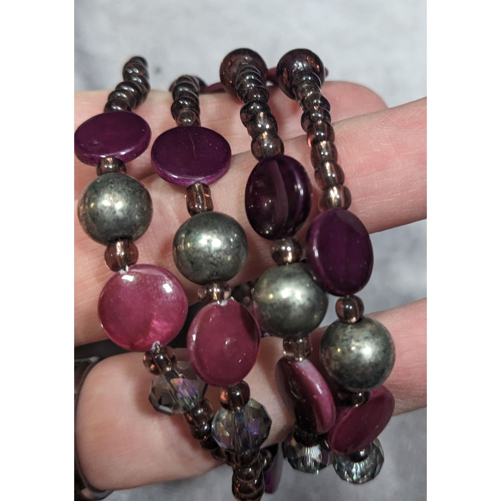 Other Whimsical Mermaidcore Purple And Silver Tone Shell And Glass Size ONE SIZE - 4 Thumbnail