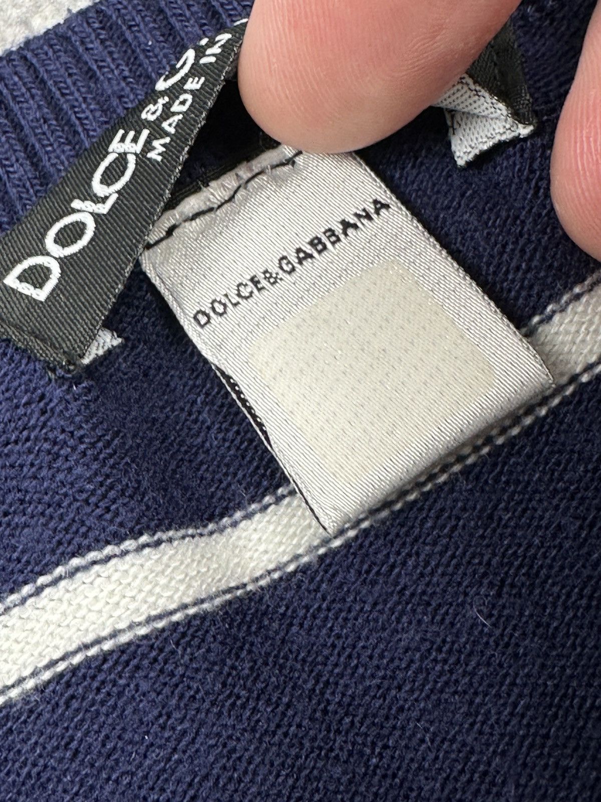 Dolce & Gabbana Vintage Dolce & Gabbana striped wool blend V-neck sweater Size US M / EU 48-50 / 2 - 6 Thumbnail