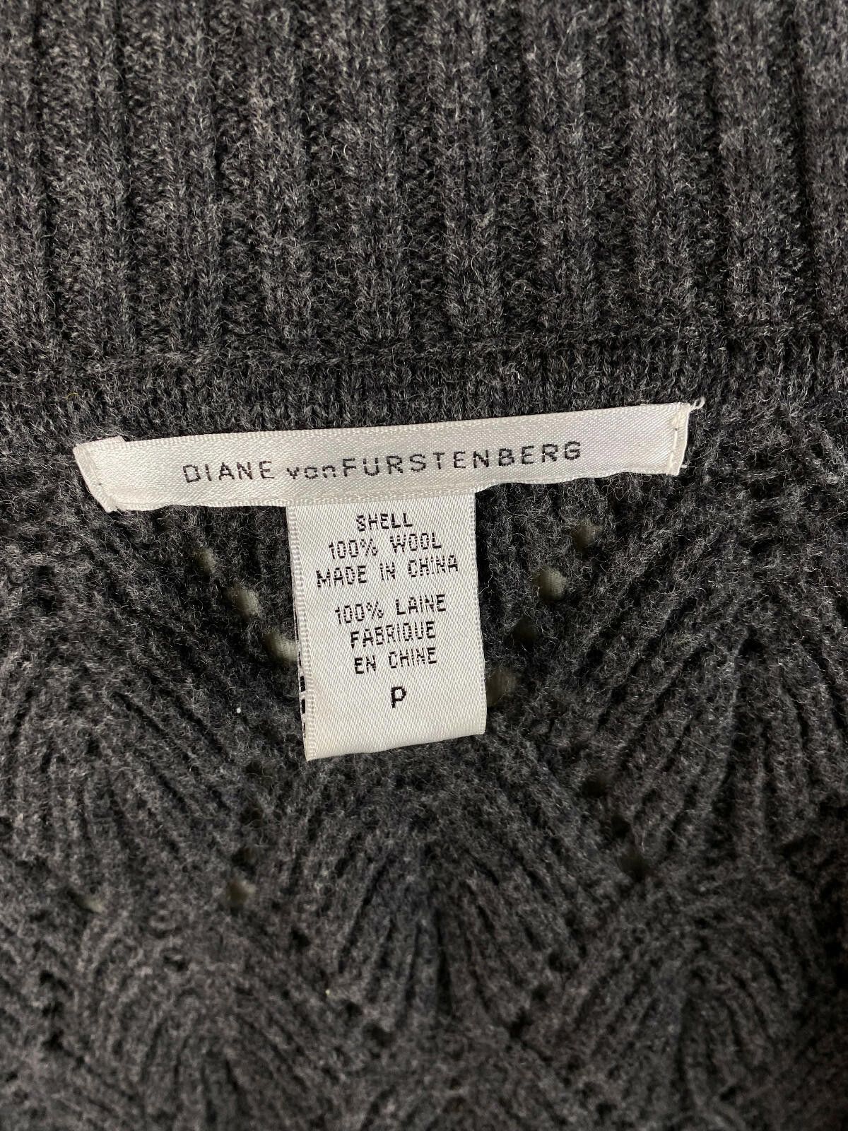 Diane von Furstenberg Ladies Diane von Furstenberg Grey Button Up Knited Dress Size M / US 6-8 / IT 42-44 - 9 Thumbnail