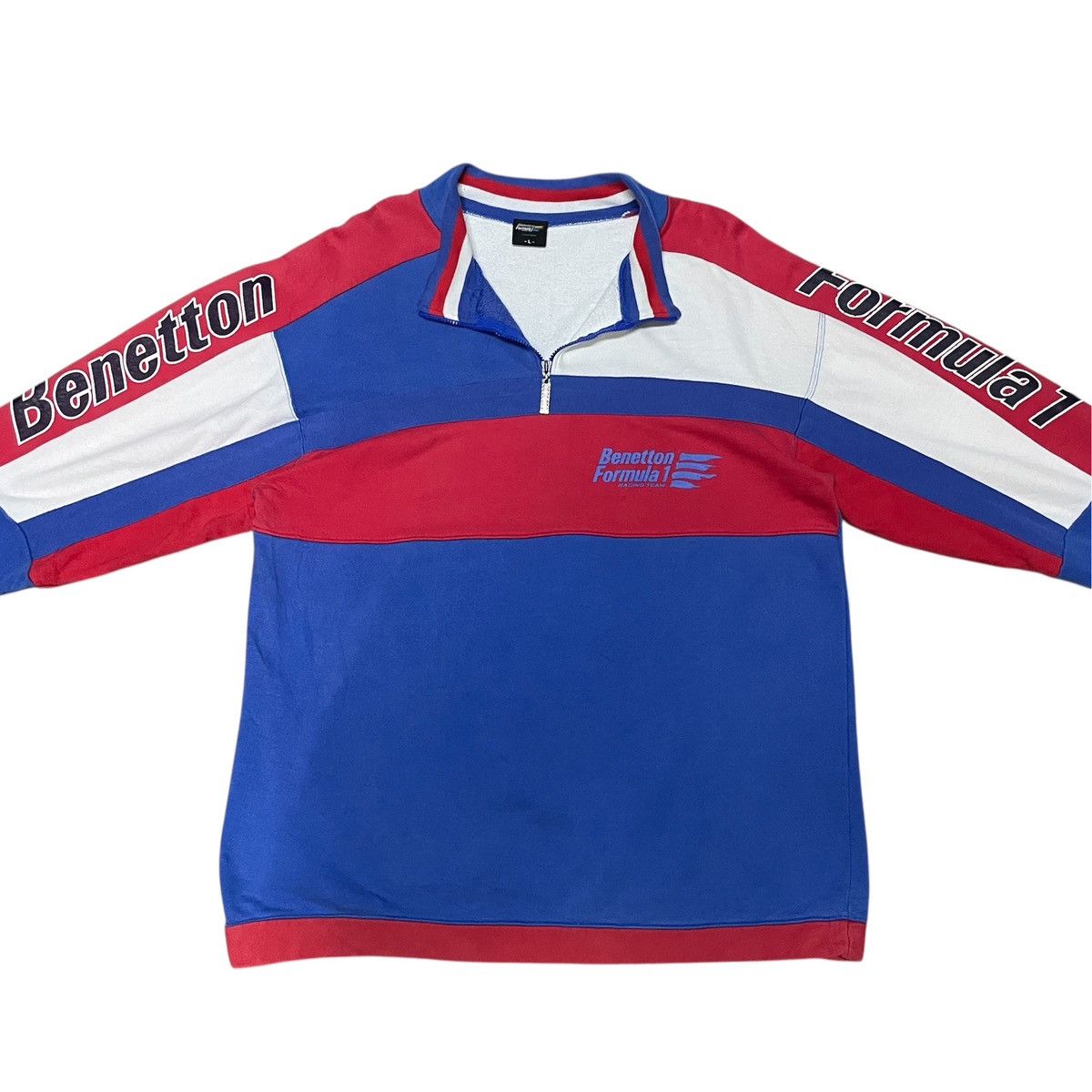 Benetton × Formula 1 Vintage Benetton Formula One Halfzip Sweatshirt Size US L / EU 52-54 / 3 - 2 Thumbnail