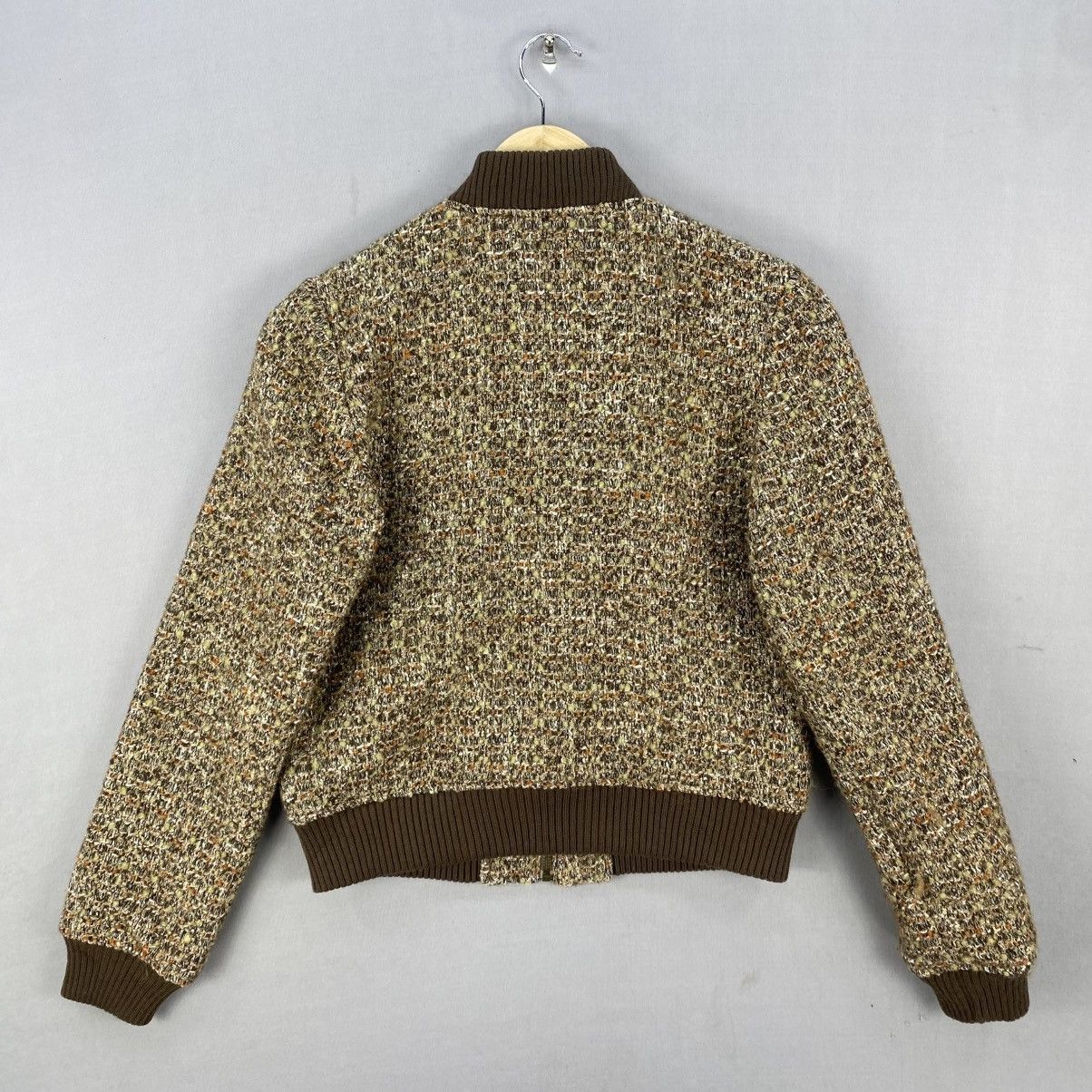 Aran Isles Knitwear Vintage Y2k Knitwear Bomber Jacket By Paodelo Size XXS / US 00 / IT 34 - 4 Thumbnail