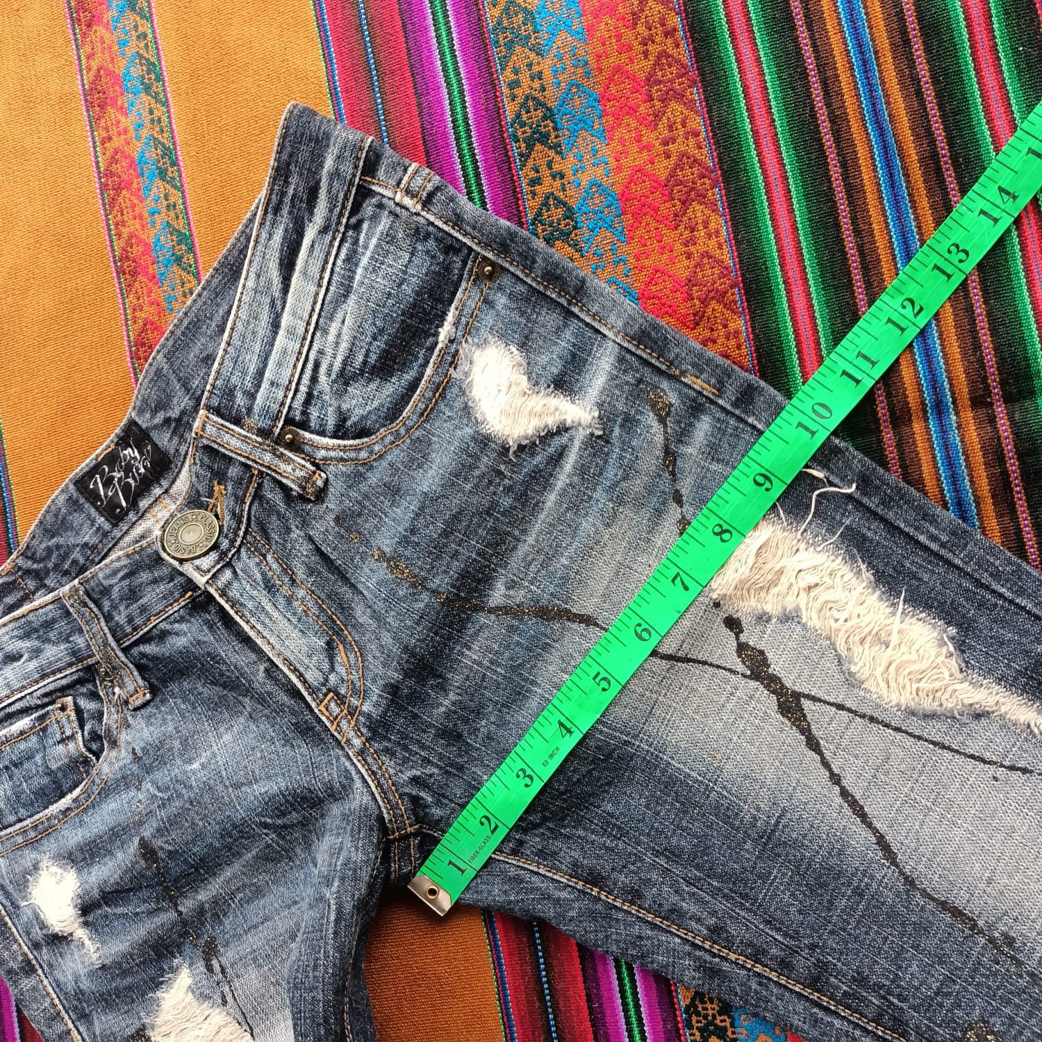 GOSTAR DE FUGA × Japanese Brand BB67J splatter paint flare denim Size US 31 - 10 Thumbnail