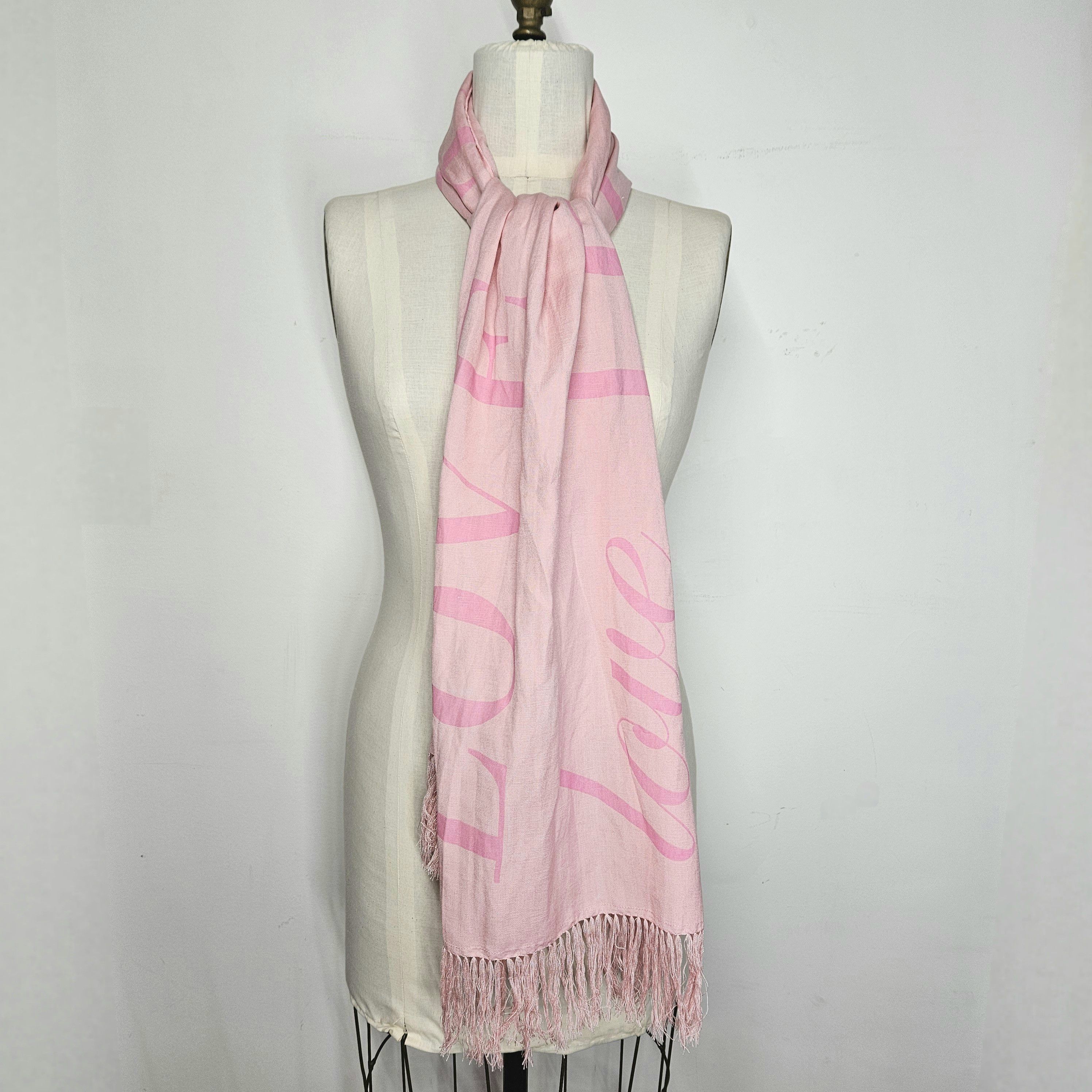 Other Red Envelope 74x23" Wrap Scarf Linen Pink Love Valentine's Size ONE SIZE - 8 Thumbnail