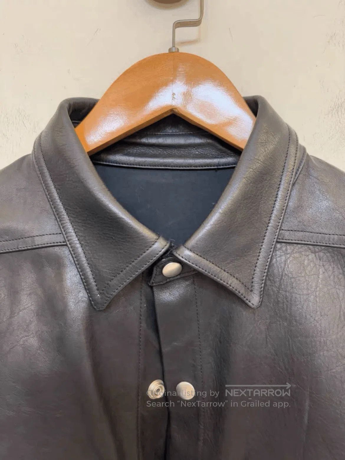 Rick Owens Sz 48 Rick Owens 19AW Leather Shirt Jacket. Size US M / EU 48-50 / 2 - 2 Thumbnail