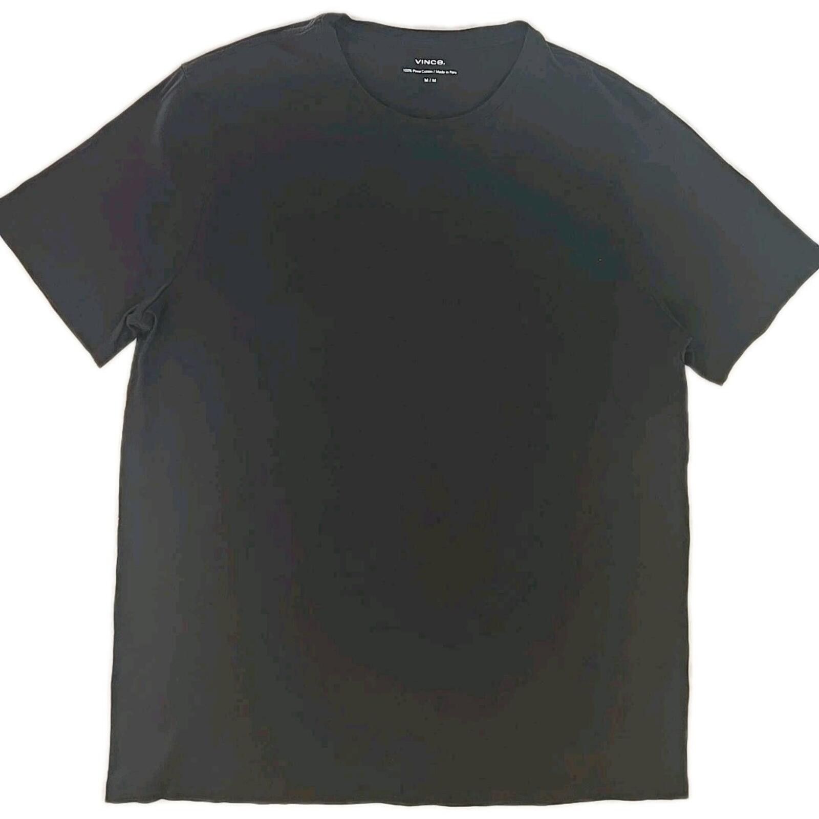 Vince Vince Soft Pima Cotton Crew Neck T-Shirt Black Size M Size US M / EU 48-50 / 2 - 1 Thumbnail