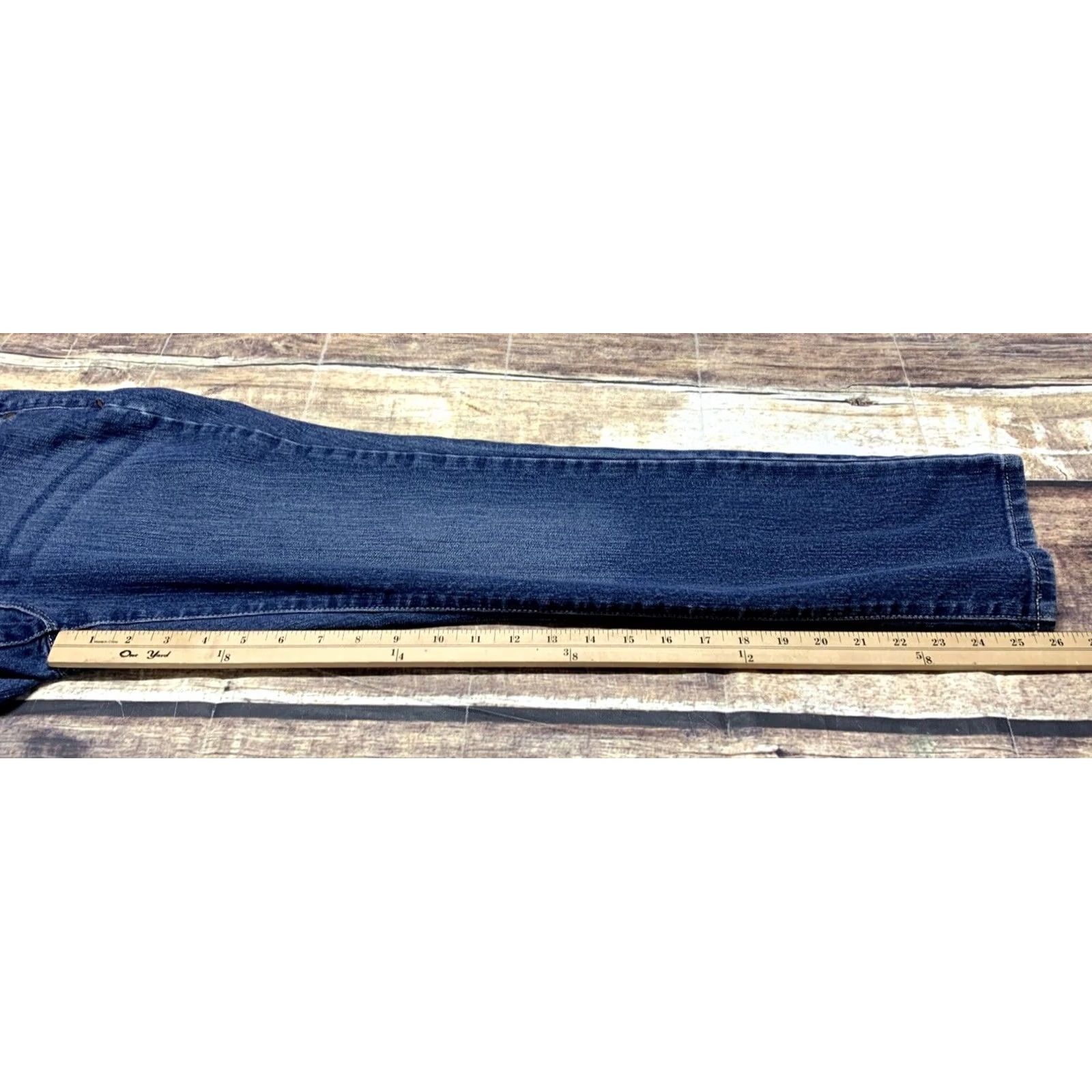 Denime Relativity Jeans Womens 8P Straight Medium Wash Denim Blue 30 x 26 Mid Regular - Jeans Size 30" / US 8 / IT 44 - 2 Thumbnail