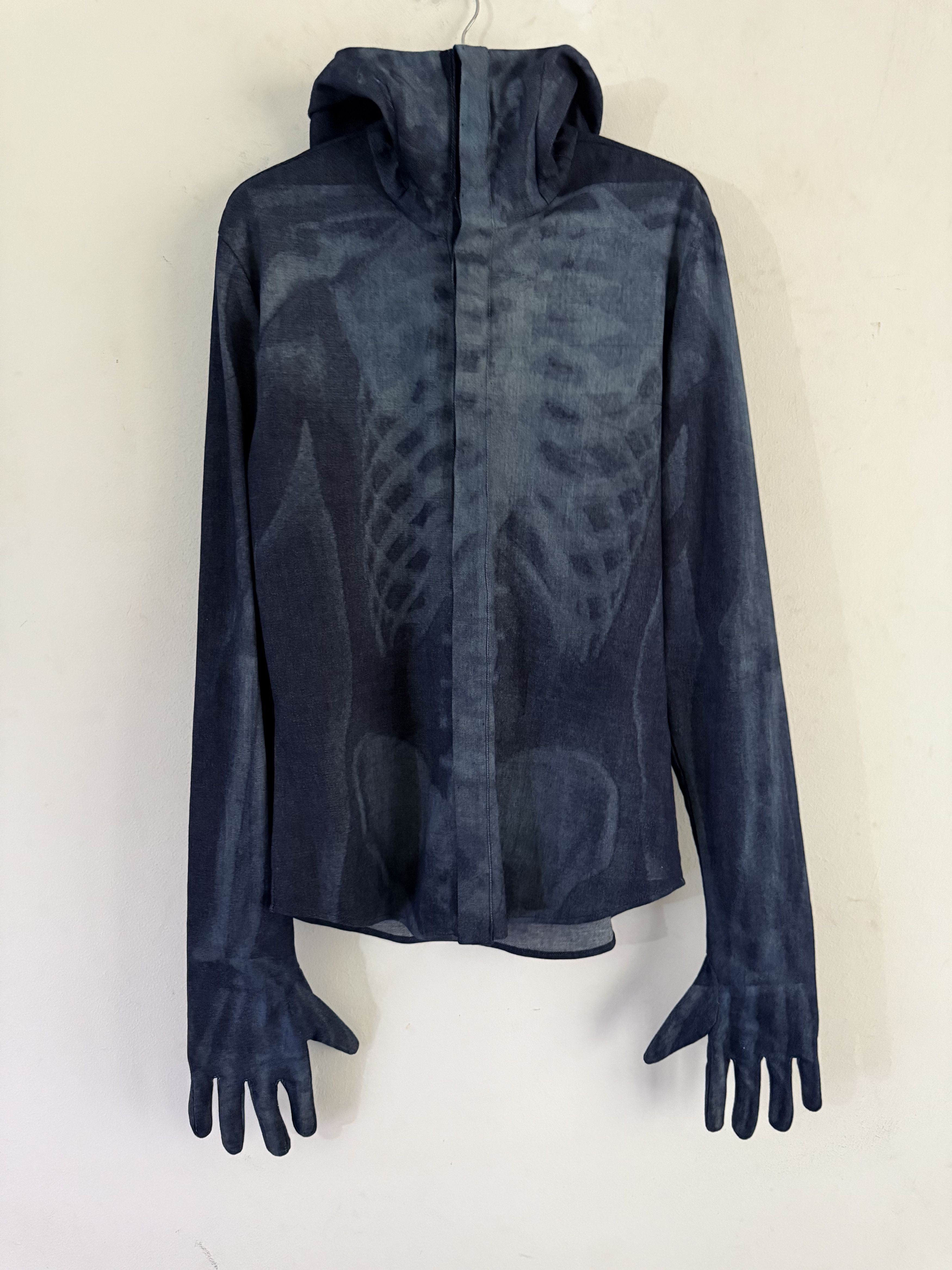 Off-White Runway Ss’23 Body Scan Jeanshemd Mit Kapuze In Blue Size US L / EU 52-54 / 3 - 2 Thumbnail