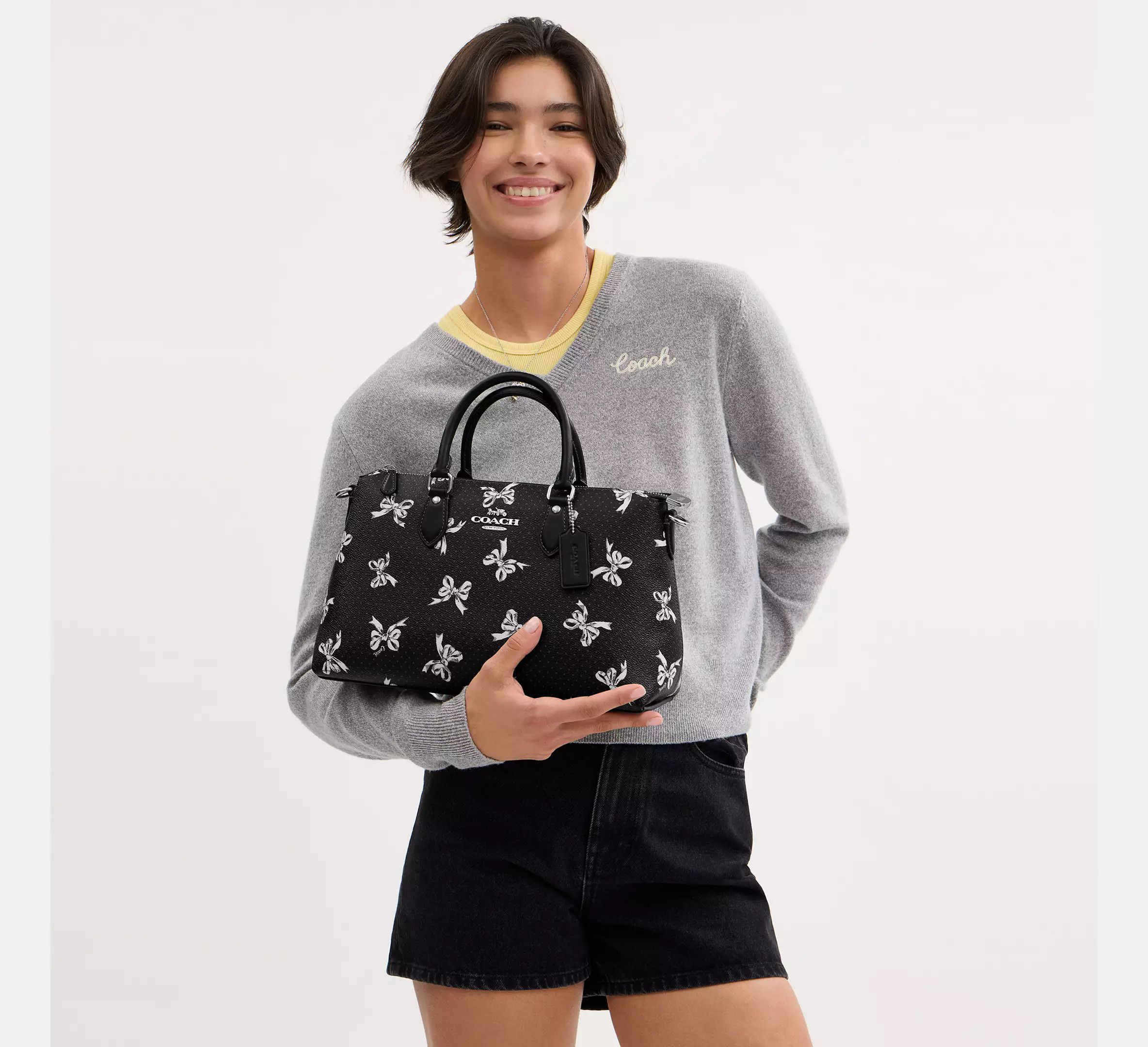 Georgia Stachel Bag With Bow Print CAA76