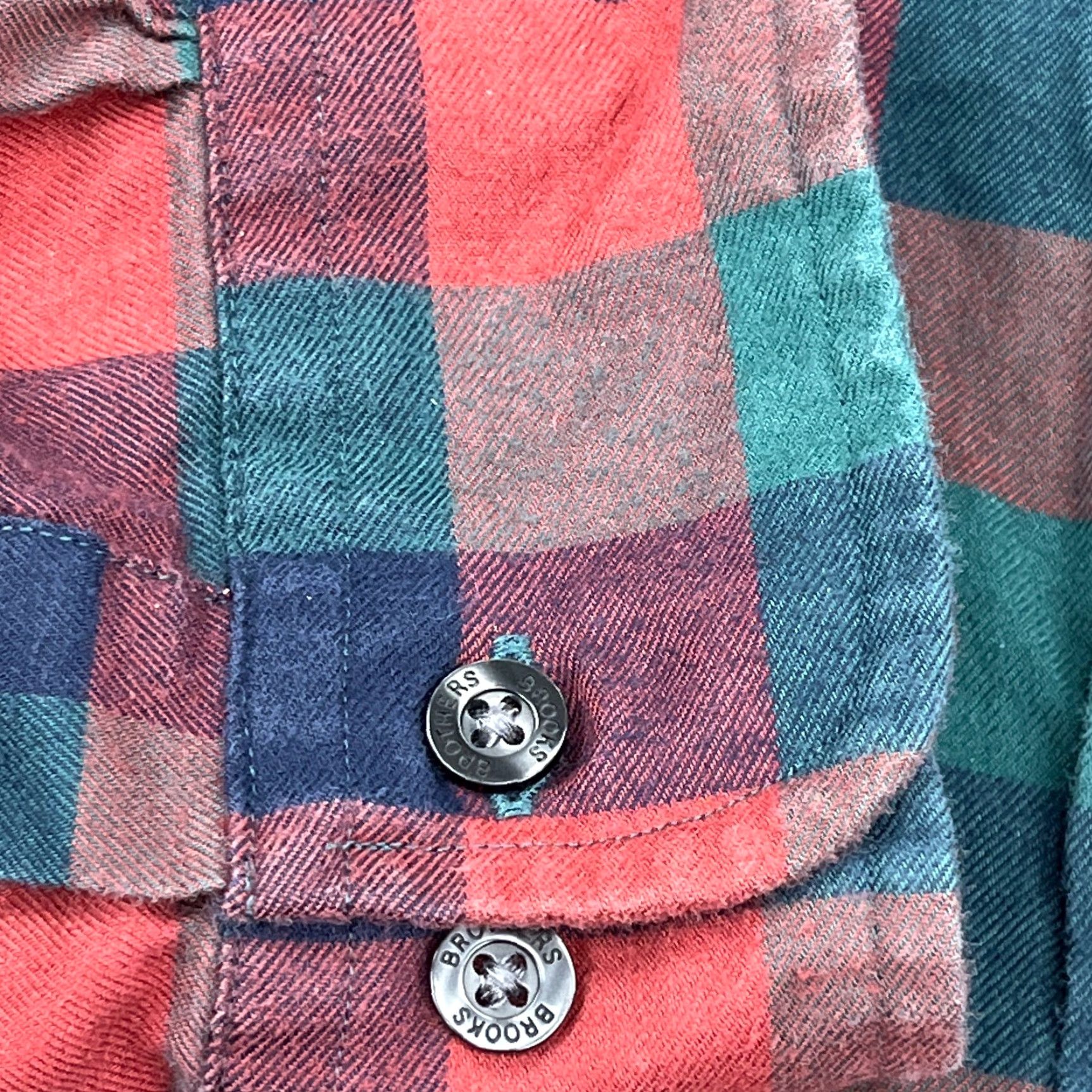 Brooks Brothers Brooks Brothers Red Fleece Shirt Men Medium Red Green Flannel Button Up Check Shirt Size US M / EU 48-50 / 2 - 4 Thumbnail