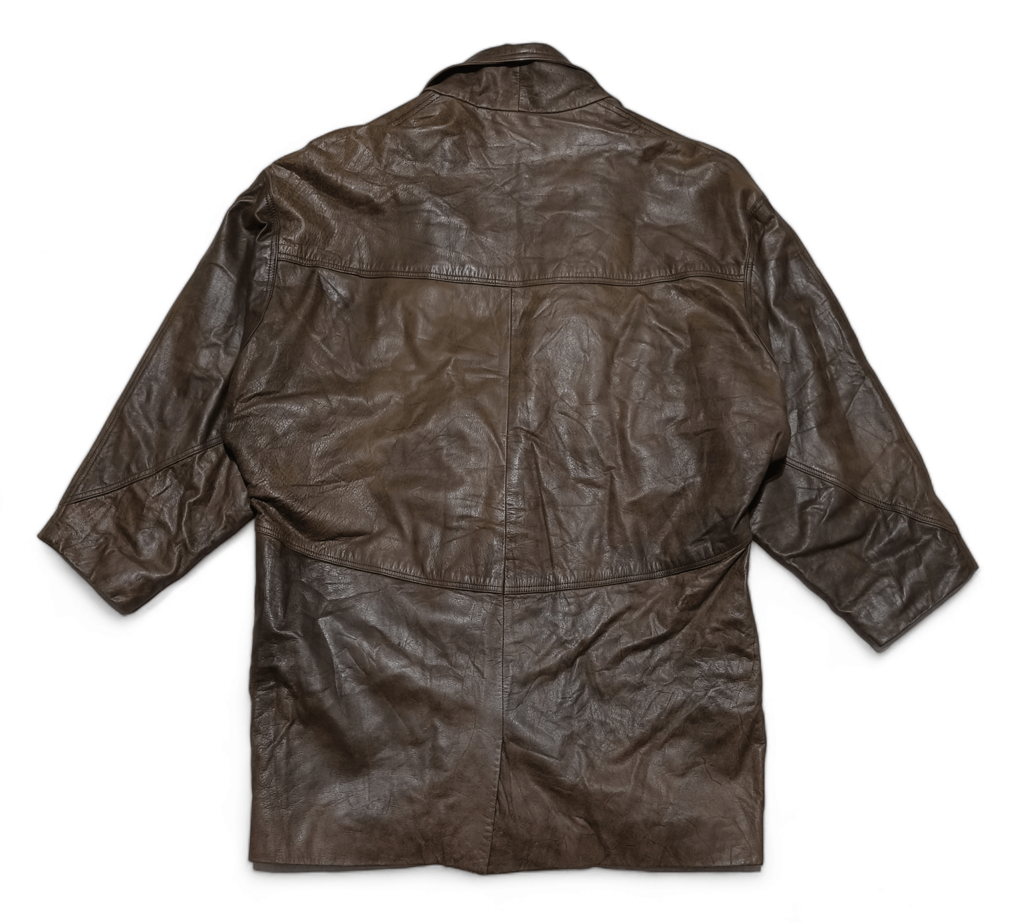 Vintage Vintage 70s Women's Sheepskin Leather Long Coat Jacket Size M / US 6-8 / IT 42-44 - 7 Thumbnail