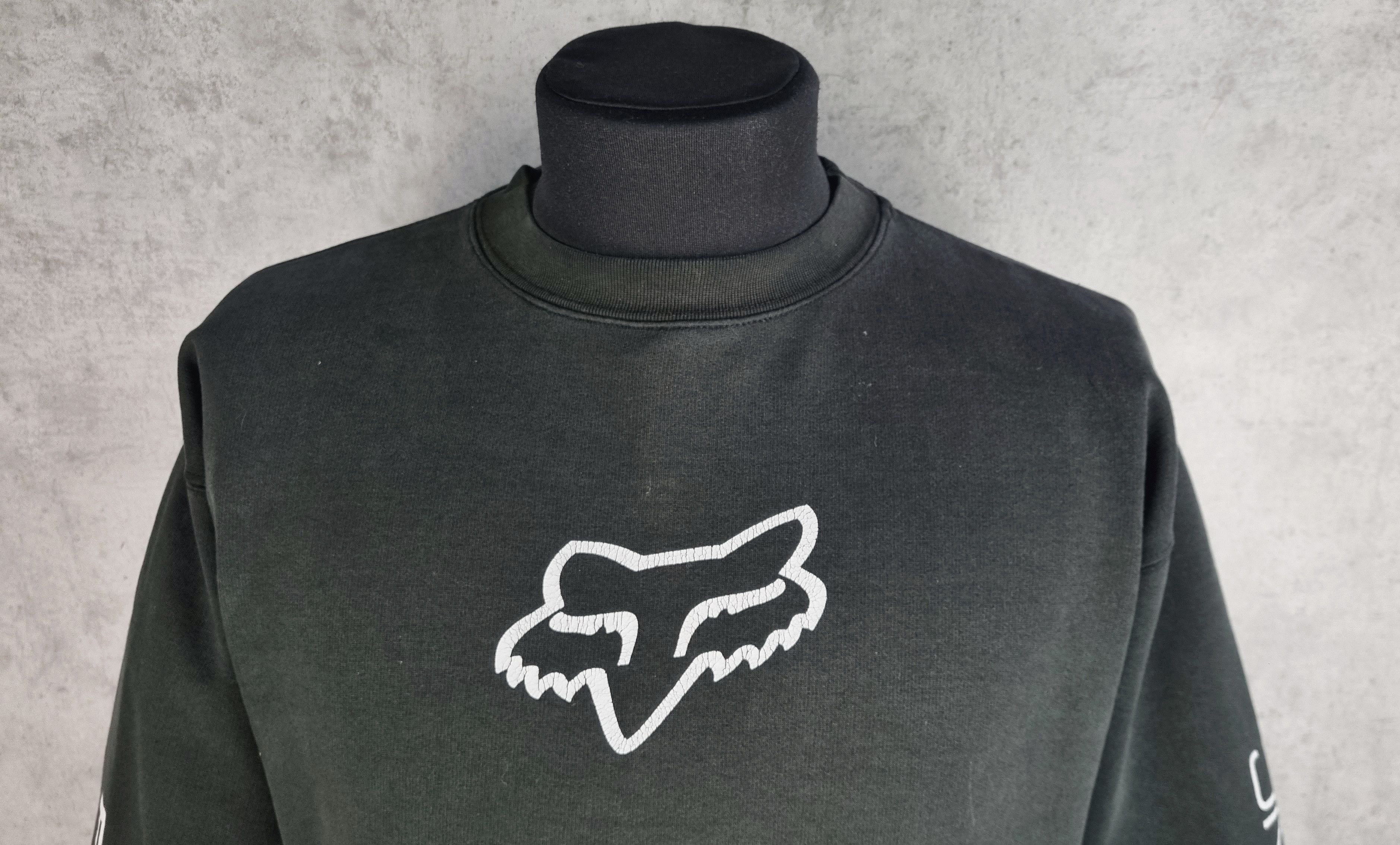 Fox Racing × Vintage Thrashed Faded FOX Racing Big Logo Sweatshirt SUPREME Style Size US L / EU 52-54 / 3 - 9 Thumbnail