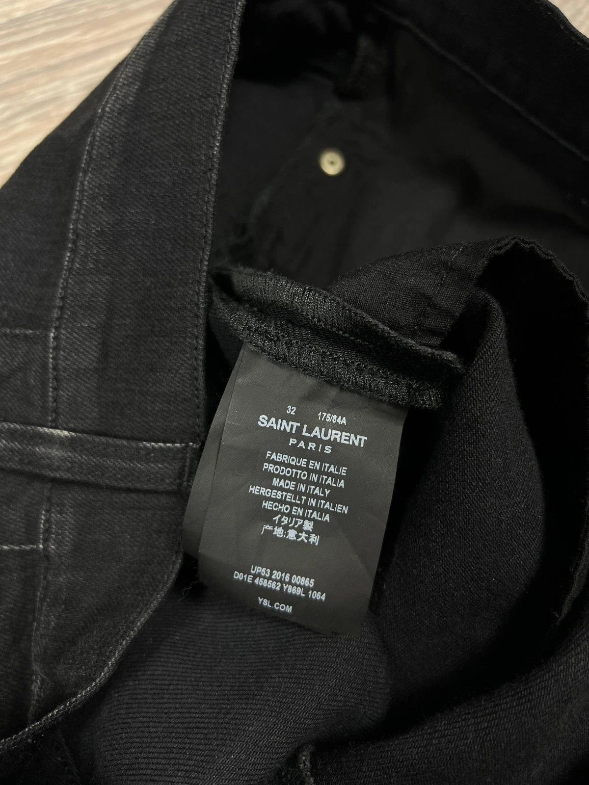 Saint Laurent Paris Saint laurent SLP Faded Black D02 Whisker Denim Hedi Slimane Size US 32 / EU 48 - 10 Thumbnail
