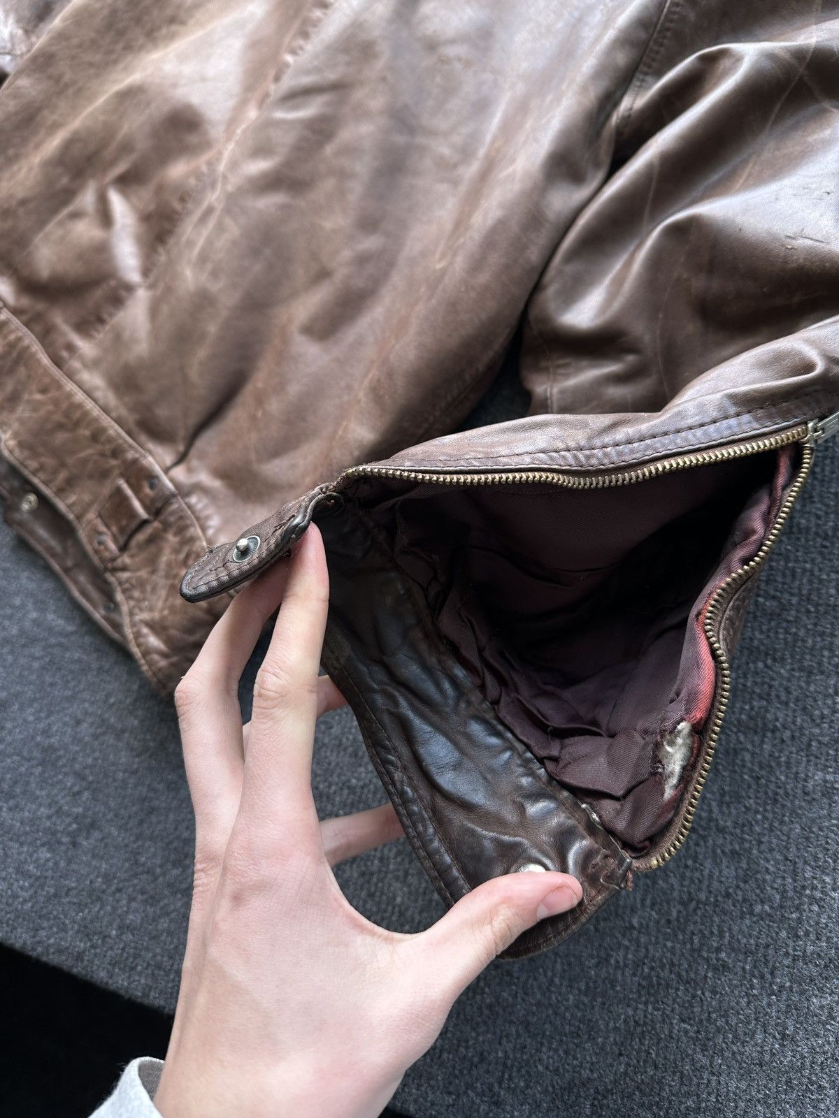 Other 🚨VNTG LEATHER JACKET AVANT GARDE WESTERN BROWN MOTO Size US XS / EU 42 / 0 - 15 Thumbnail