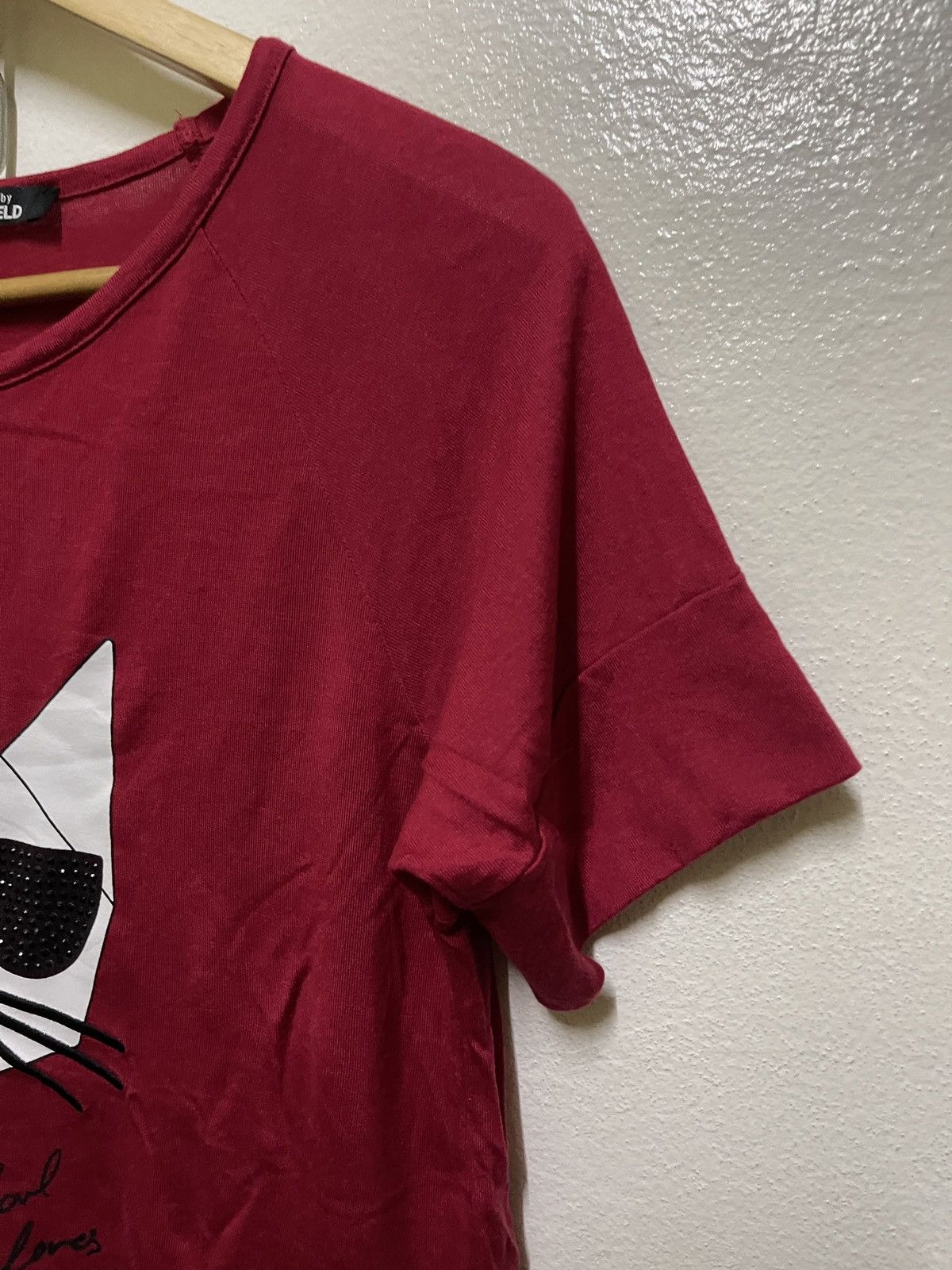 Karl Lagerfeld Karl Loves Choupette T Shirt Limited Edition Red Size XS / US 0-2 / IT 36-38 - 6 Thumbnail