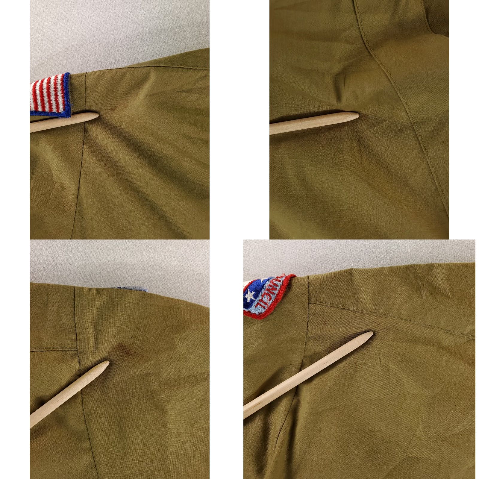 Vintage VINTAGE Boy Scouts America Shirt Short Sleeve Green Mens M 70s Coll arless Summer - Missing button stains patches sewn on Size US M / EU 48-50 / 2 - 8 Thumbnail