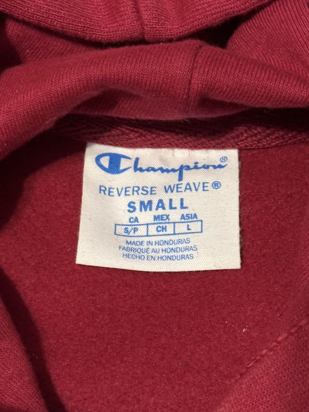 Champion Vintage Champion Reverse Weave Small Logo Hoodie Red Small Size US S / EU 44-46 / 1 - 7 Thumbnail