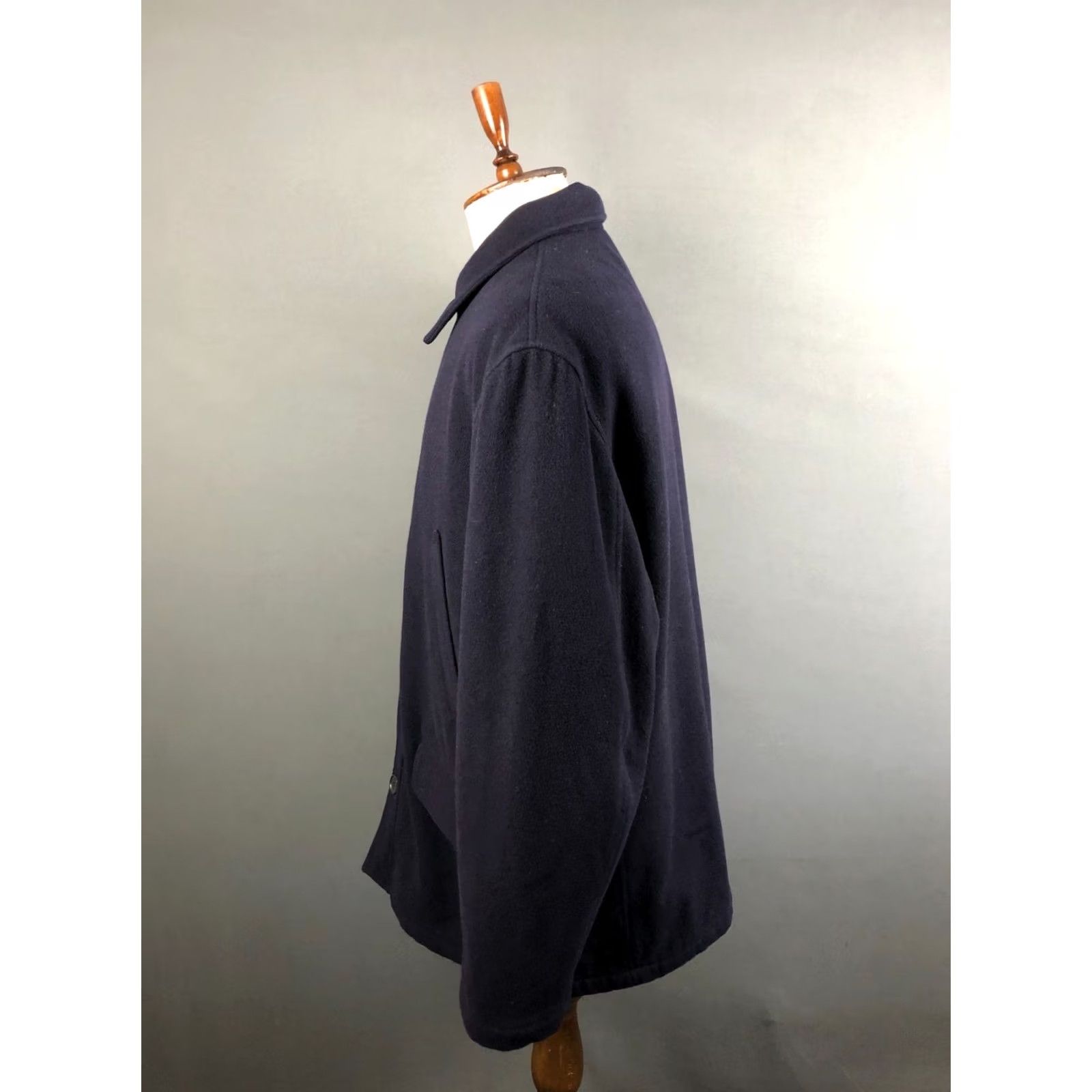 Ralph Lauren Ralph Lauren Coat Mens XL Dark Blue Wool Blend Overcoat Solid Two-Way Zipper Button Zip Lined Pocketed Mid-Length Casual Jacket/Coat Size US XL / EU 56 / 4 - 2 Thumbnail