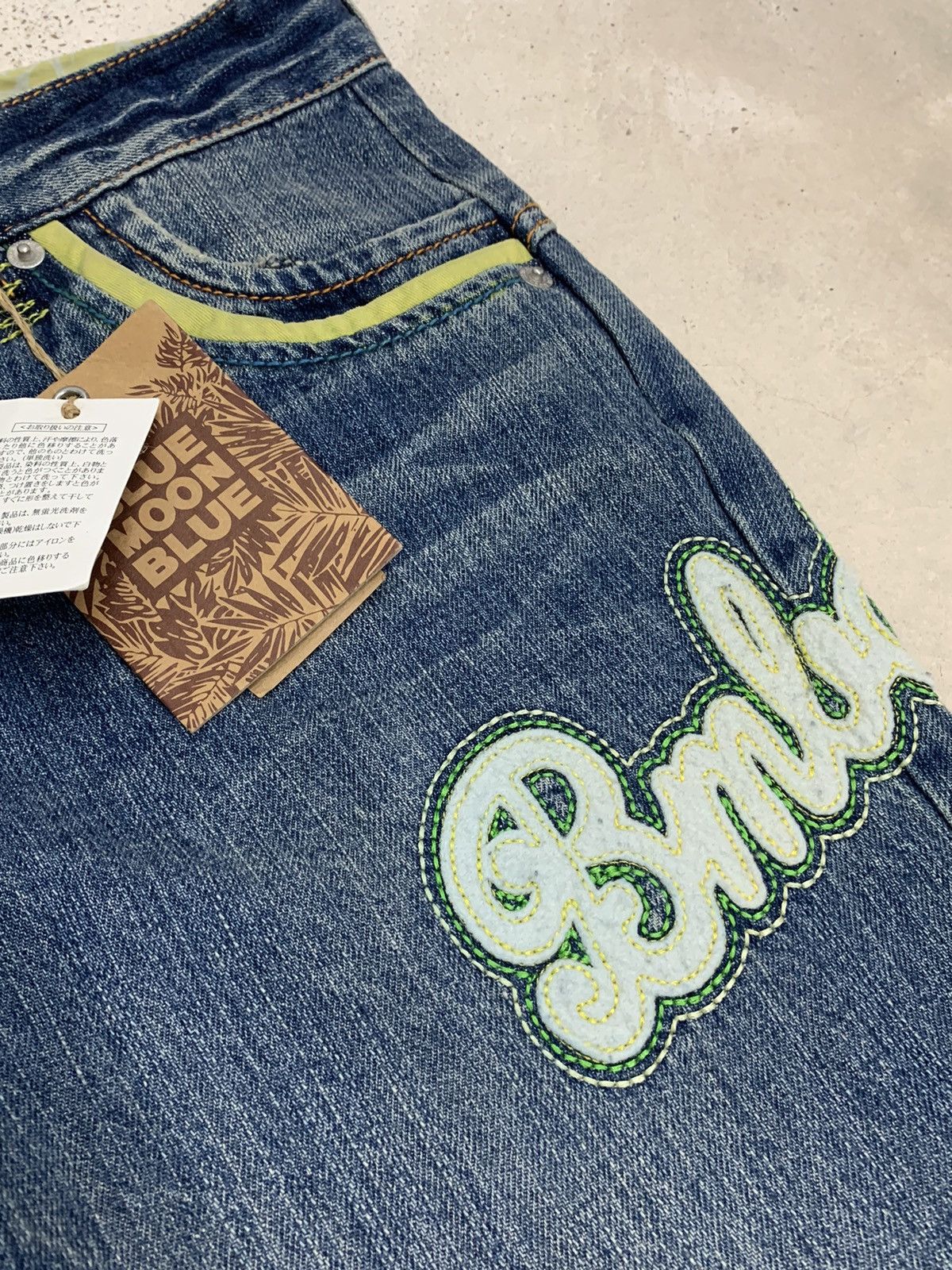 Blue Blue Japan × Japanese Brand Blue Moon Blue Japan Heavy Stiching Buckle Back Surf Style Size US 29 - 6 Thumbnail