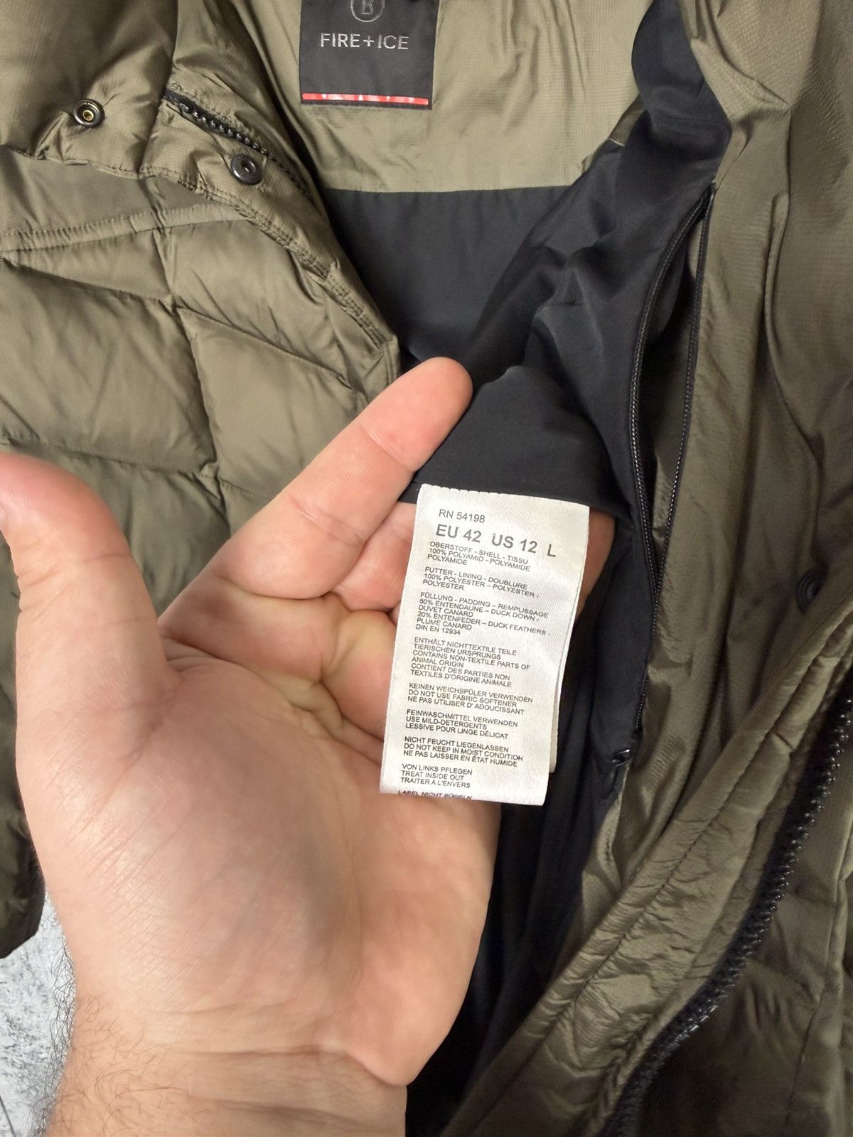 Bogner Bogner Fire + Ice Down Coat Women’s Khaki Puffer Jacket Size XL / US 12-14 / IT 48-50 - 17 Thumbnail