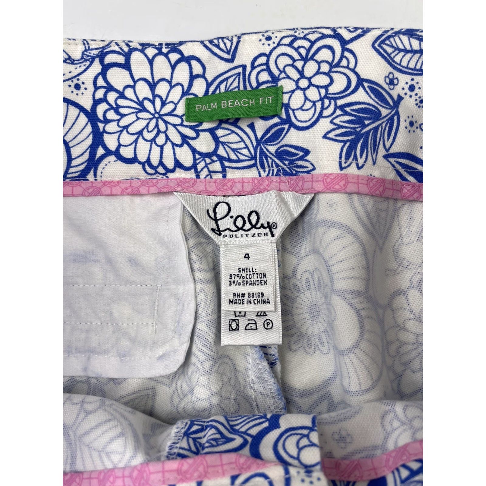 Lilly Pulitzer NWT Lilly Pulitzer Palm Beach Fit Bailey Skinny Capri Starry Blue Womens 4 Size ONE SIZE - 4 Thumbnail