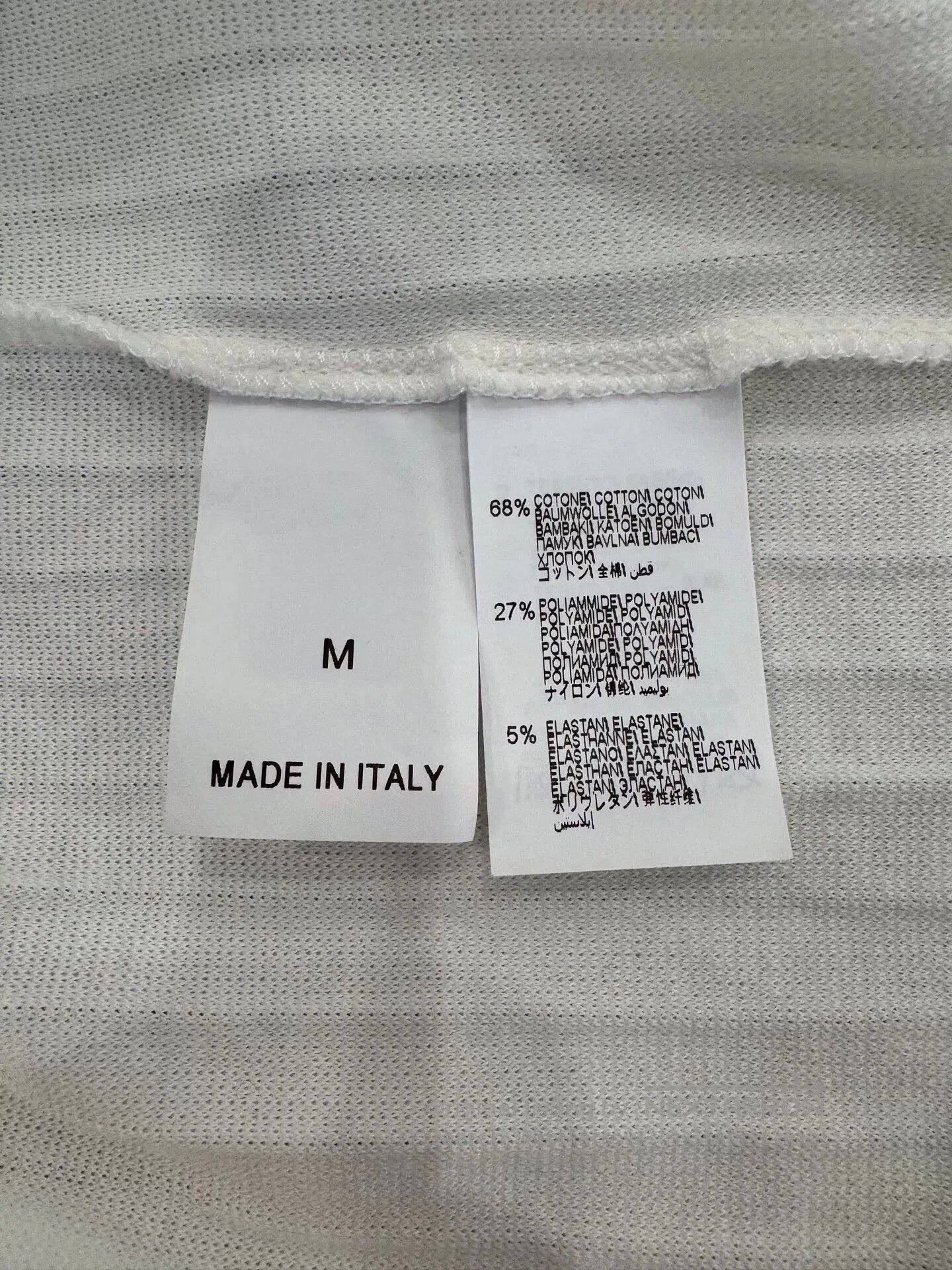 Brunello Cucinelli Brunello Cucinelli Men's White Badge Logo Ribbed Tee. Size US M / EU 48-50 / 2 - 6 Thumbnail