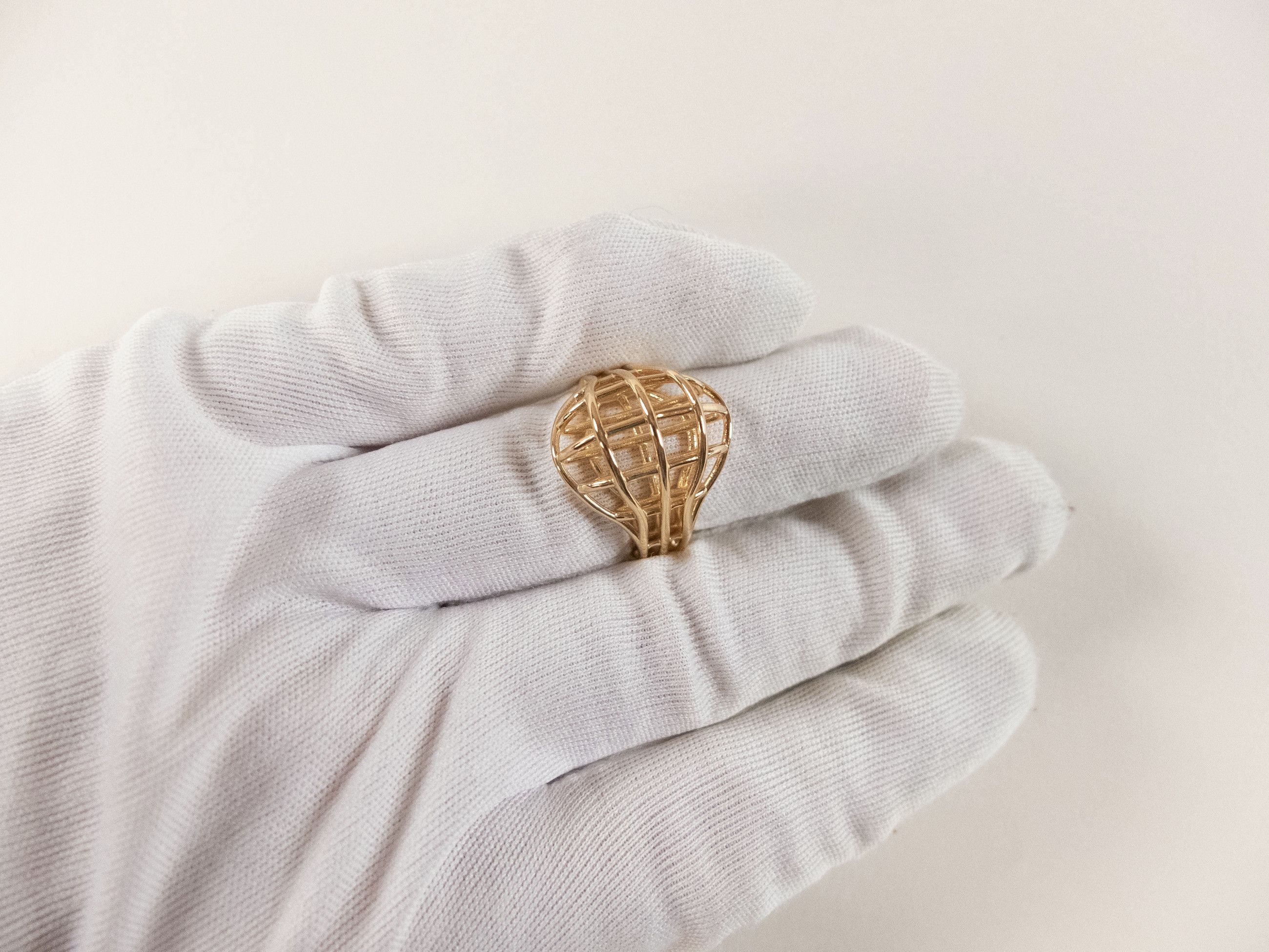 Bottega Veneta BOTTEGA VENETA Outline gold Sterling silver cage ring 8 17 q Size ONE SIZE - 5 Thumbnail