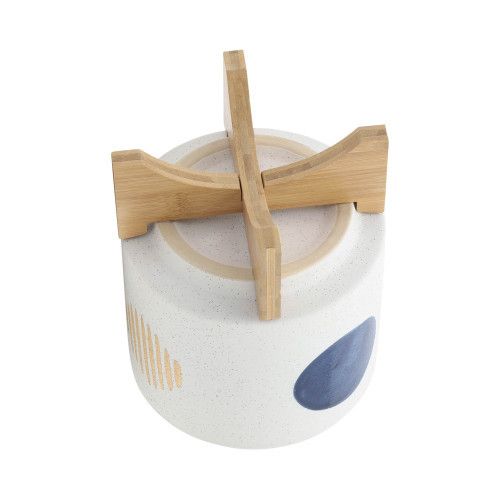 Designer × Homemade S/2 5/8" FUNKY PLANTER W/ STAND, WHITE Size US L / EU 52-54 / 3 - 6 Thumbnail