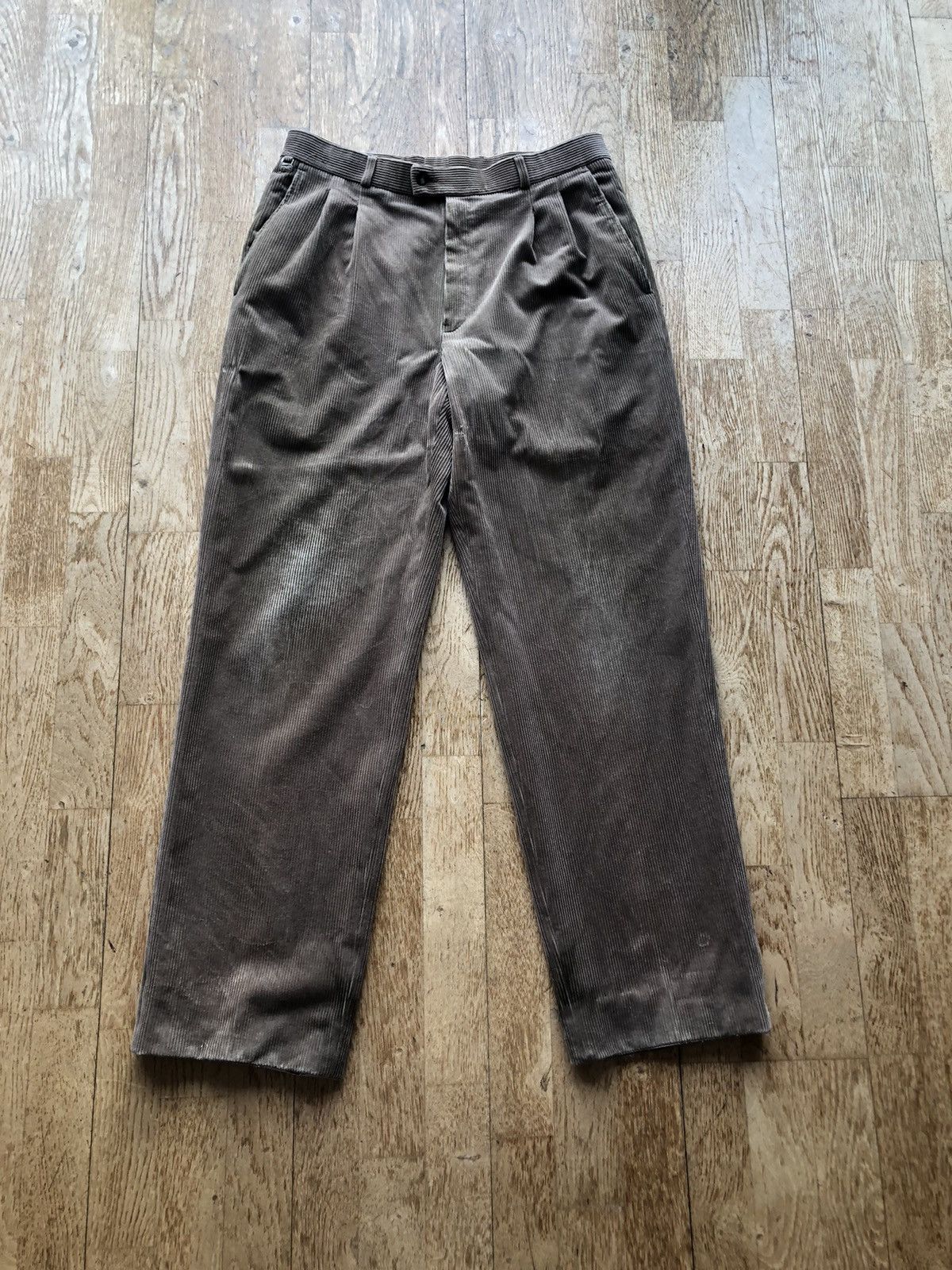 Lacoste × Vintage RARE LACOSTE VINTAGE CORDUROY QUALITY PANTS Size US 36 / EU 52 - 1 Thumbnail