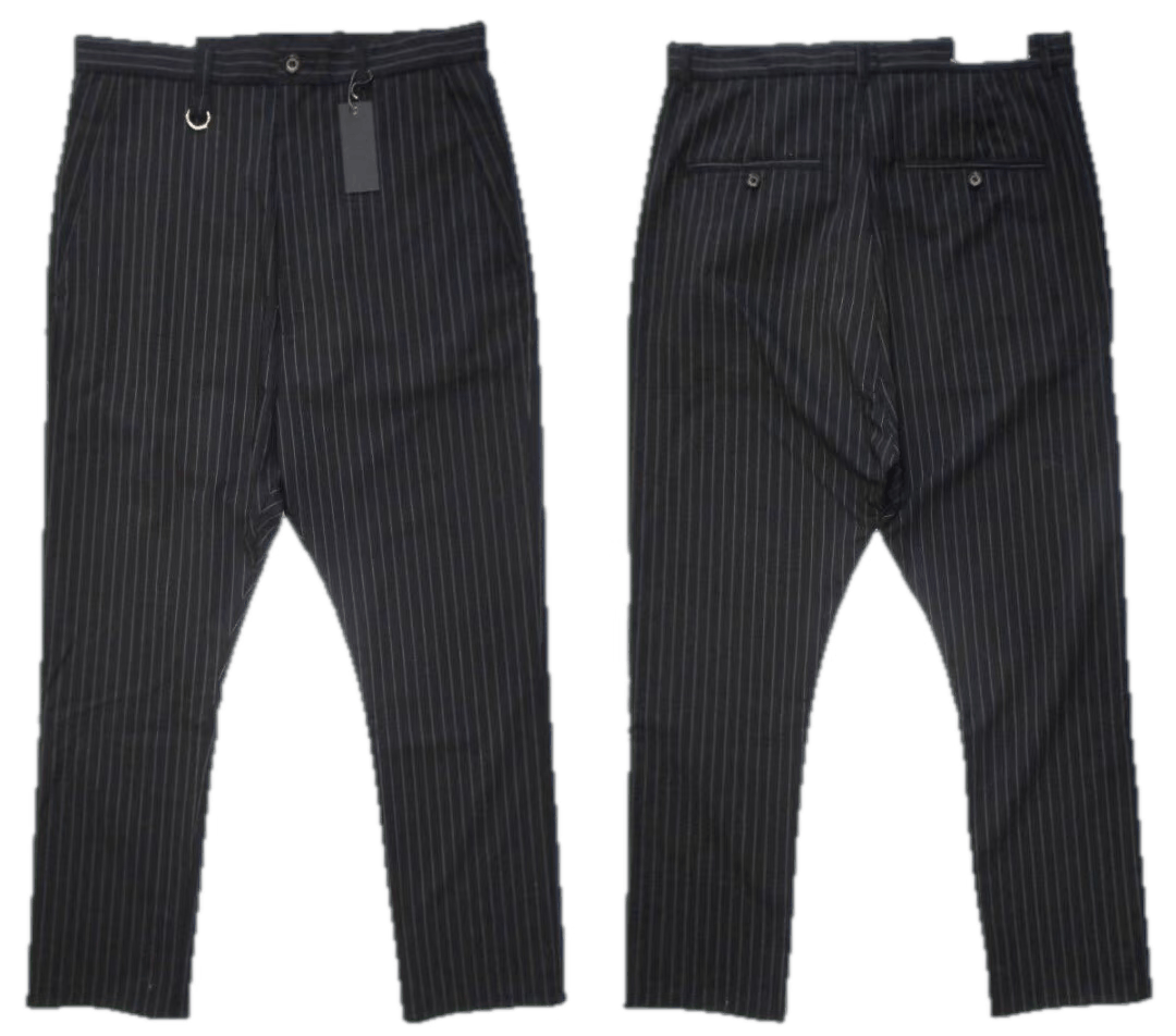 Backbone backbone Striped Slacks Harem Pants K11 Size US 35 - 1 Thumbnail