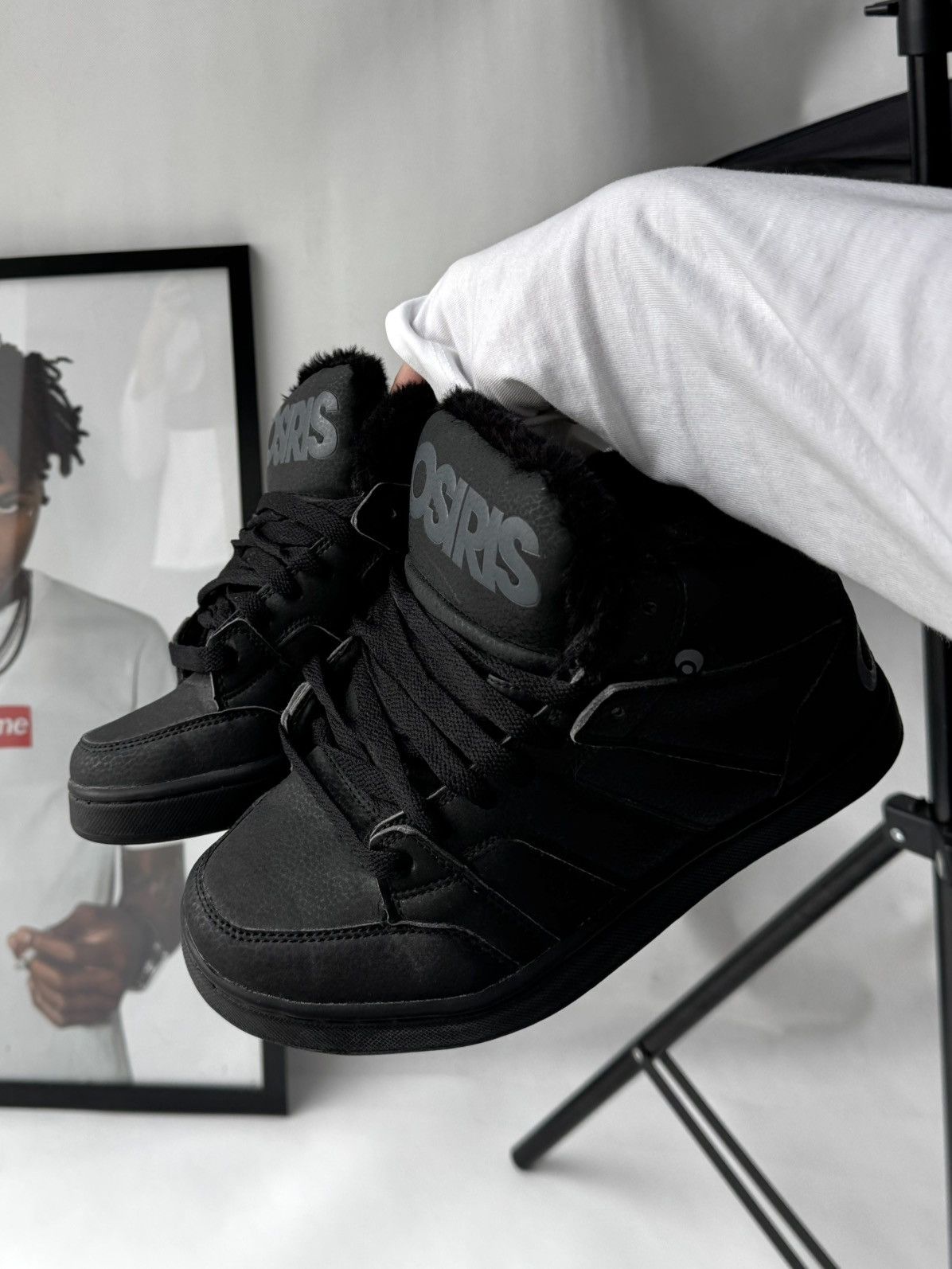 Osiris Osiris Fuzzy Fur nyc 83 mid Black Skate Sneakers Og 2001 | Grailed
