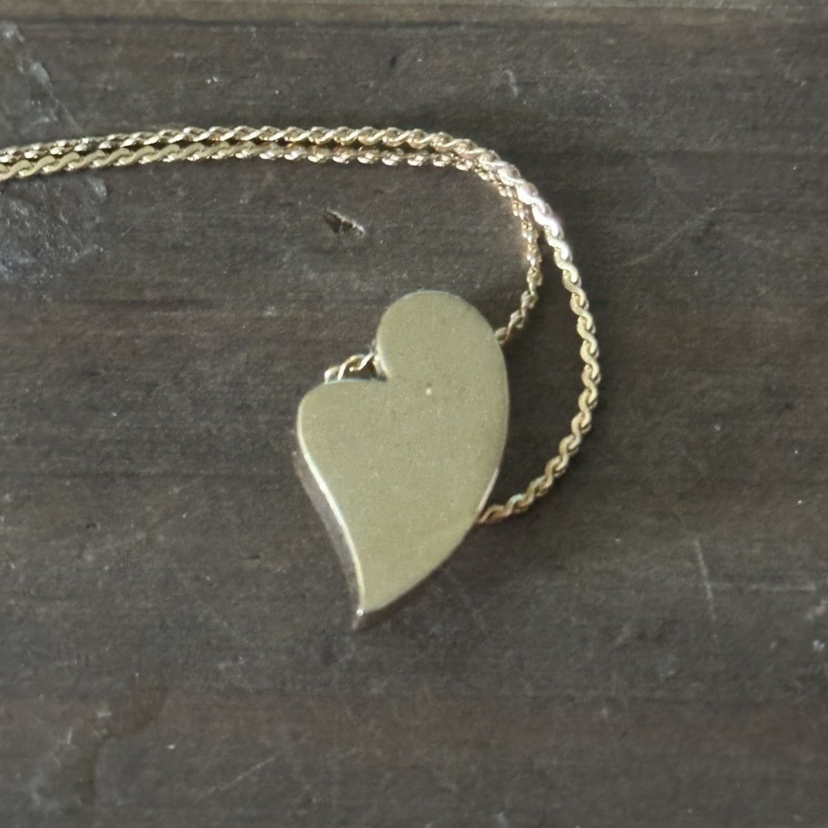 Vintage Vintage gold tone curved heart pendant necklace Size ONE SIZE - 5 Thumbnail