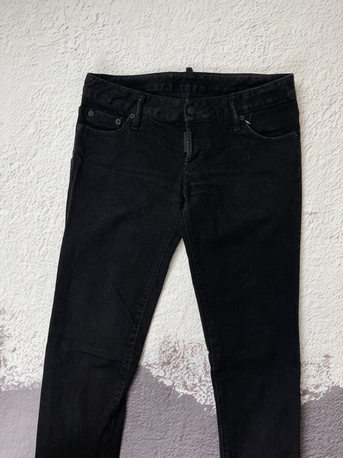 Dsquared2 Dsquared d2 black basic denim jeans pants leg zippers Size 28" / US 6 / IT 42 - 14 Thumbnail