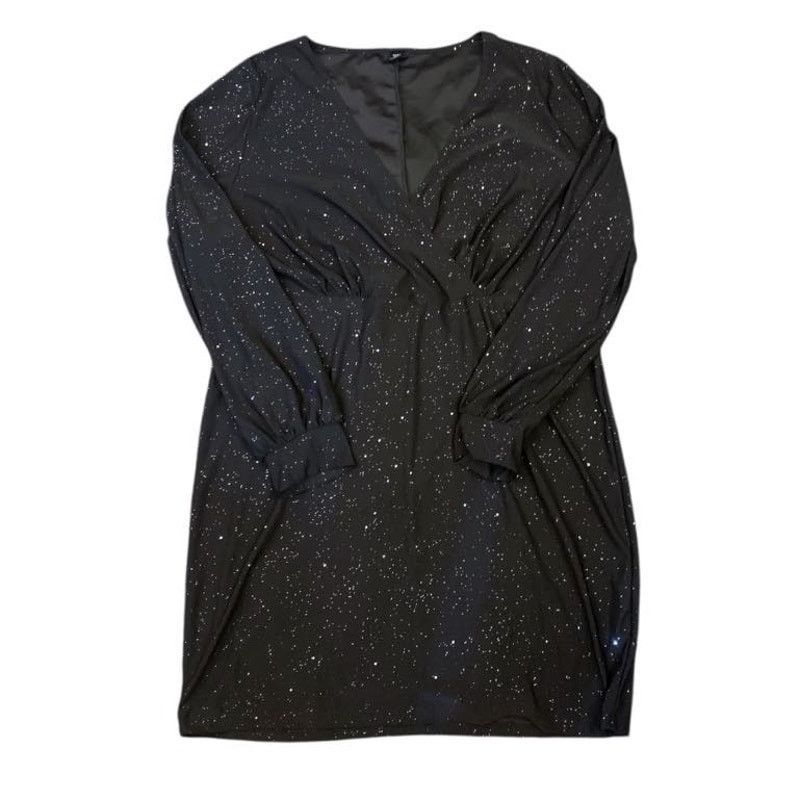Other Midi Formal Dress Black Long Sleeve Sequin Sparkly 3XL Women Size 3XL / US 20-22 - 1 Thumbnail