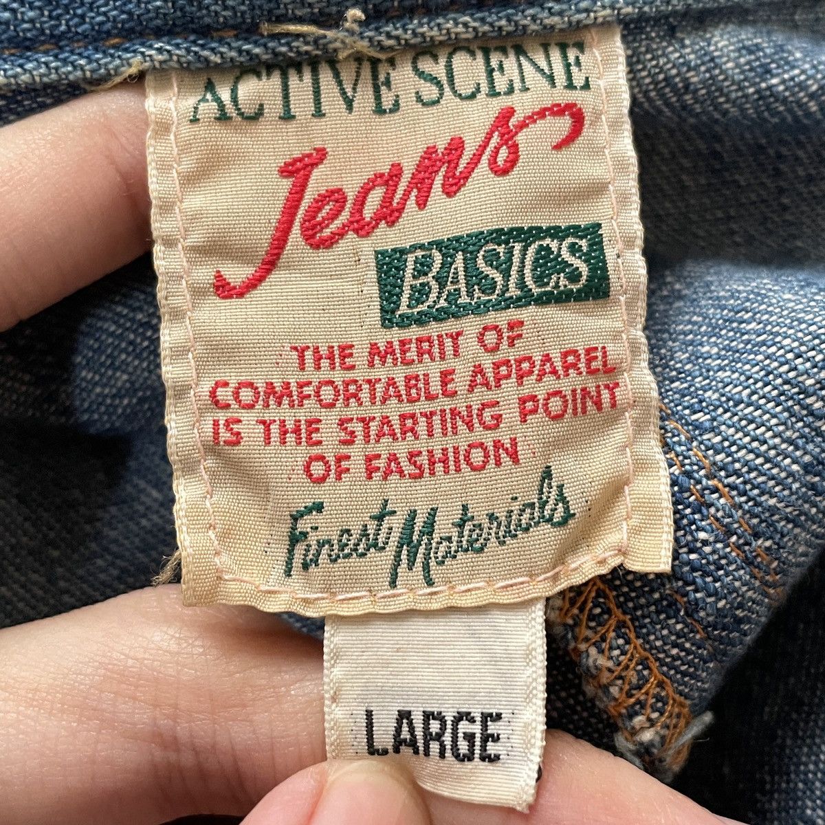 Japanese Brand × Vintage Vintage Brand Active Scene Pullover Denim Jacket 1990s Size US L / EU 52-54 / 3 - 9 Thumbnail