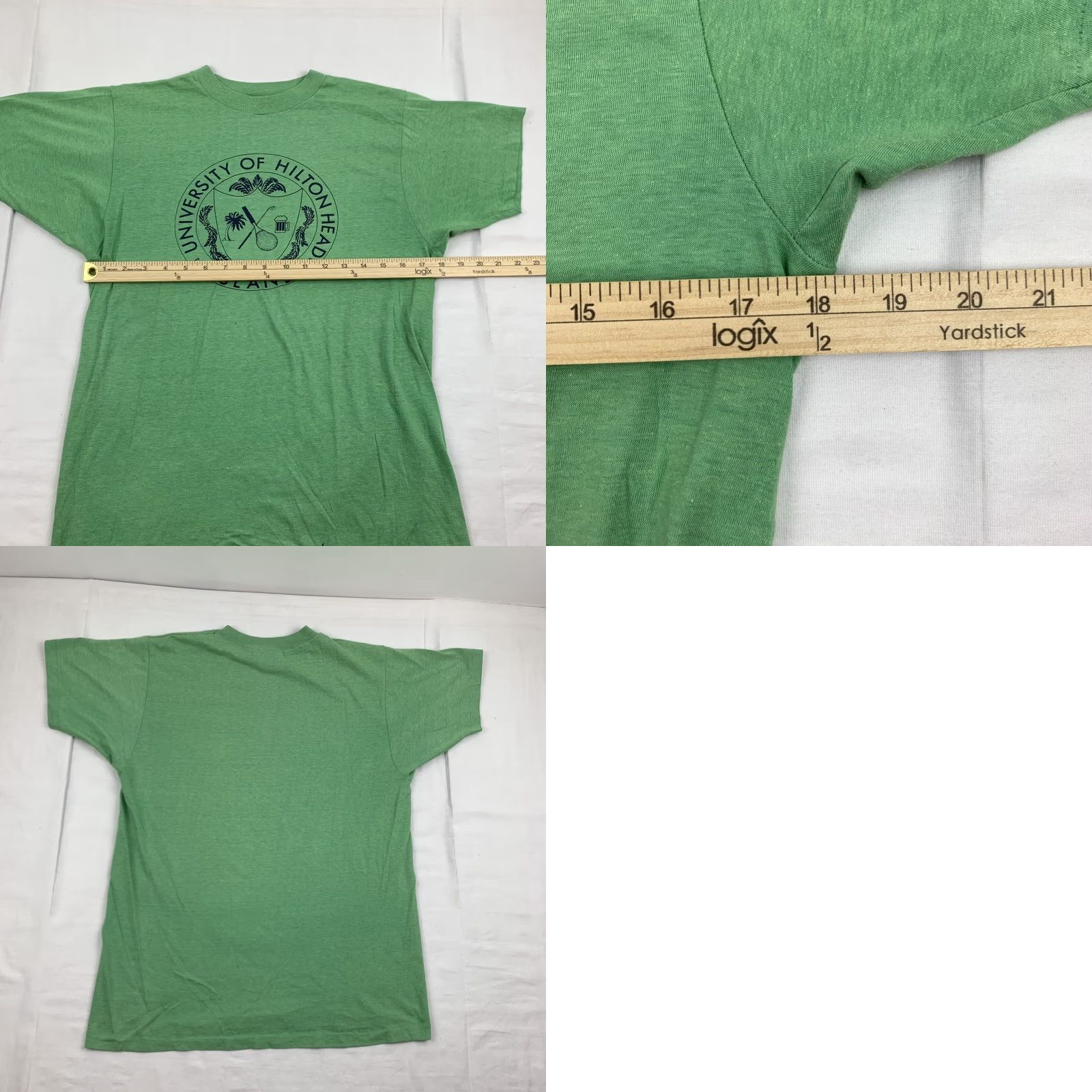 Hanes VINTAGE Hanes T Shirt University of Hilton Head Island Adult Large Green 80s College Mens Size US L / EU 52-54 / 3 - 8 Thumbnail