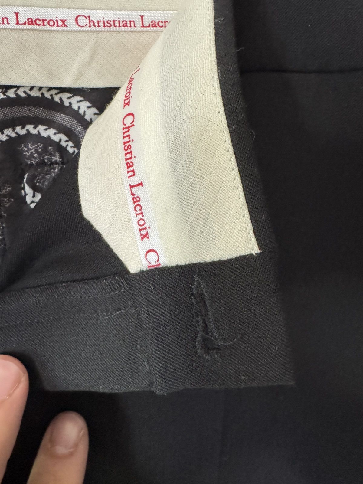 Christian Lacroix Christian Lacroix Black Wool-Blend Trousers Size 30" / US 8 / IT 44 - 6 Thumbnail