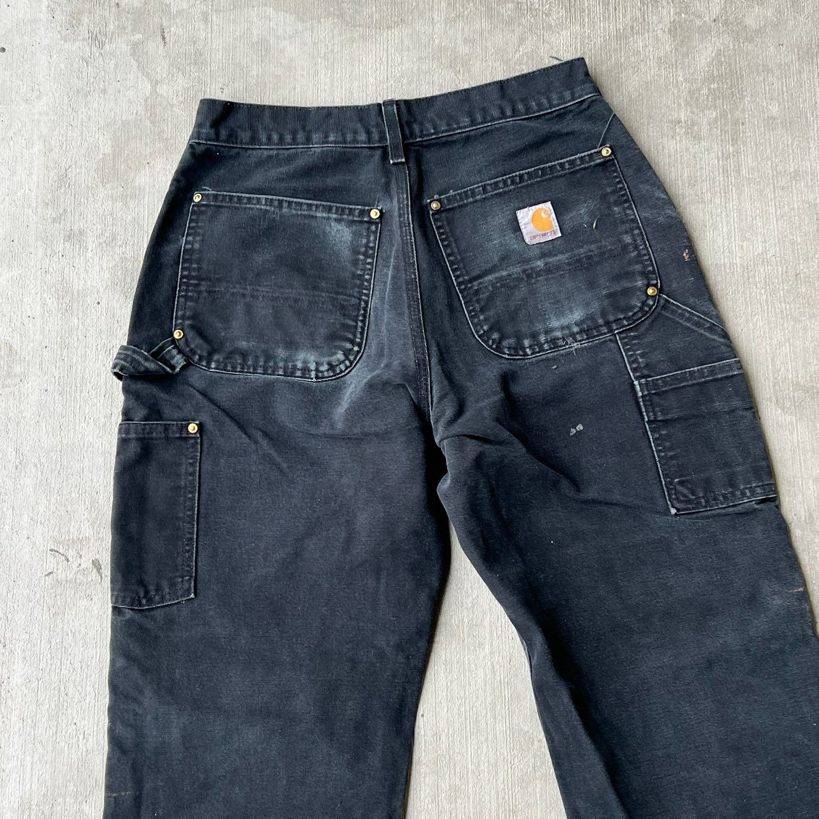 Carhartt × Vintage Carhartt faded black double knee work wear carpenter pants Size US 28 / EU 44 - 6 Thumbnail