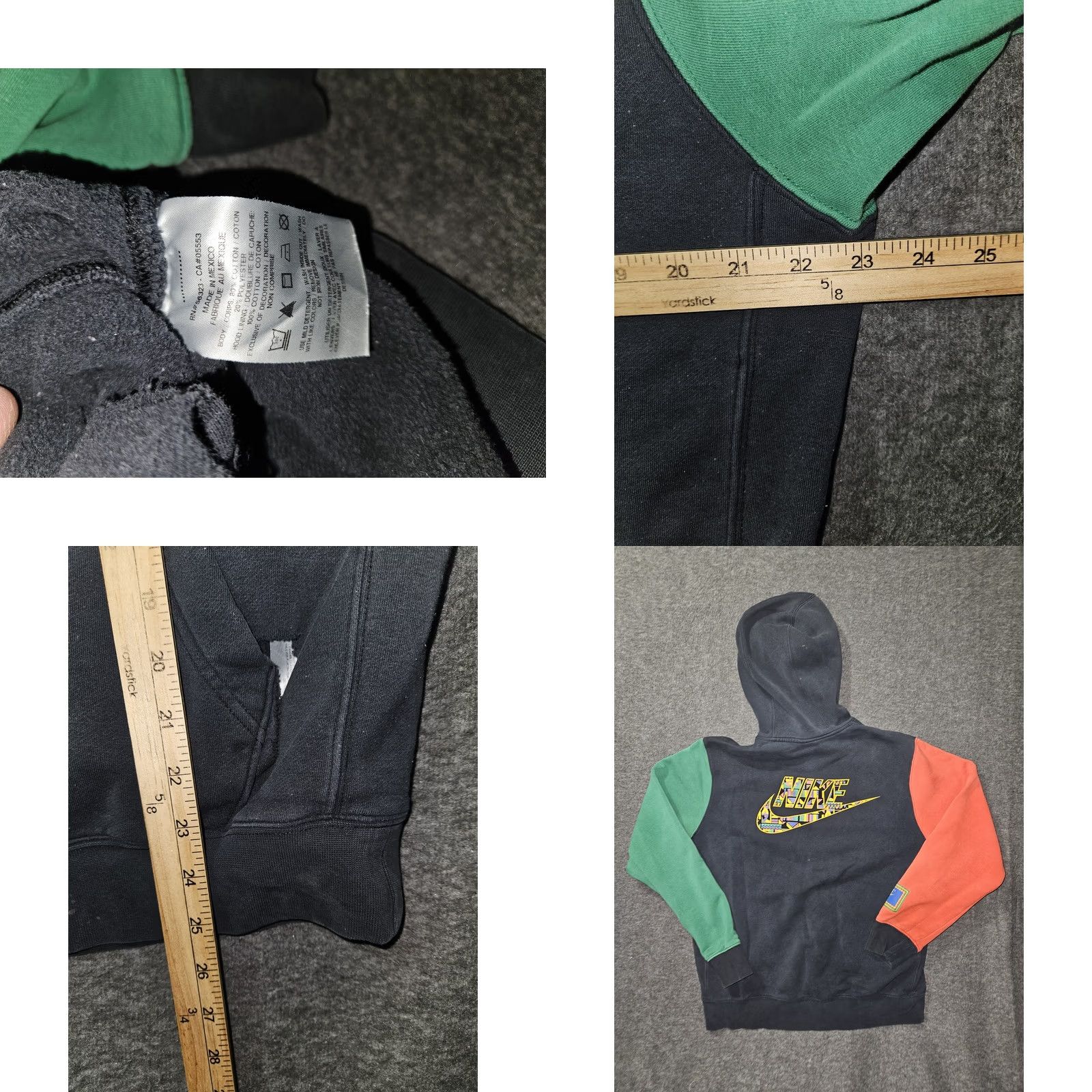 Nike Nike Hoodie Mens M Pullover Black Peace Geometric Sweatshirt 90s Retro Tribal Graphic Print Hooded Pockets Vintage Size US M / EU 48-50 / 2 - 8 Thumbnail