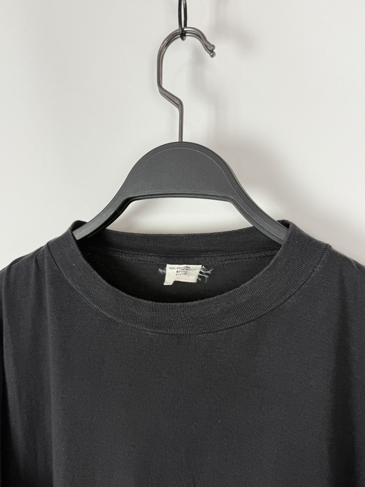 Vintage 1990s Vintage Faded Black Oversized Boxy Blank T-Shirt XXL Size US XXL / EU 58 / 5 - 3 Thumbnail