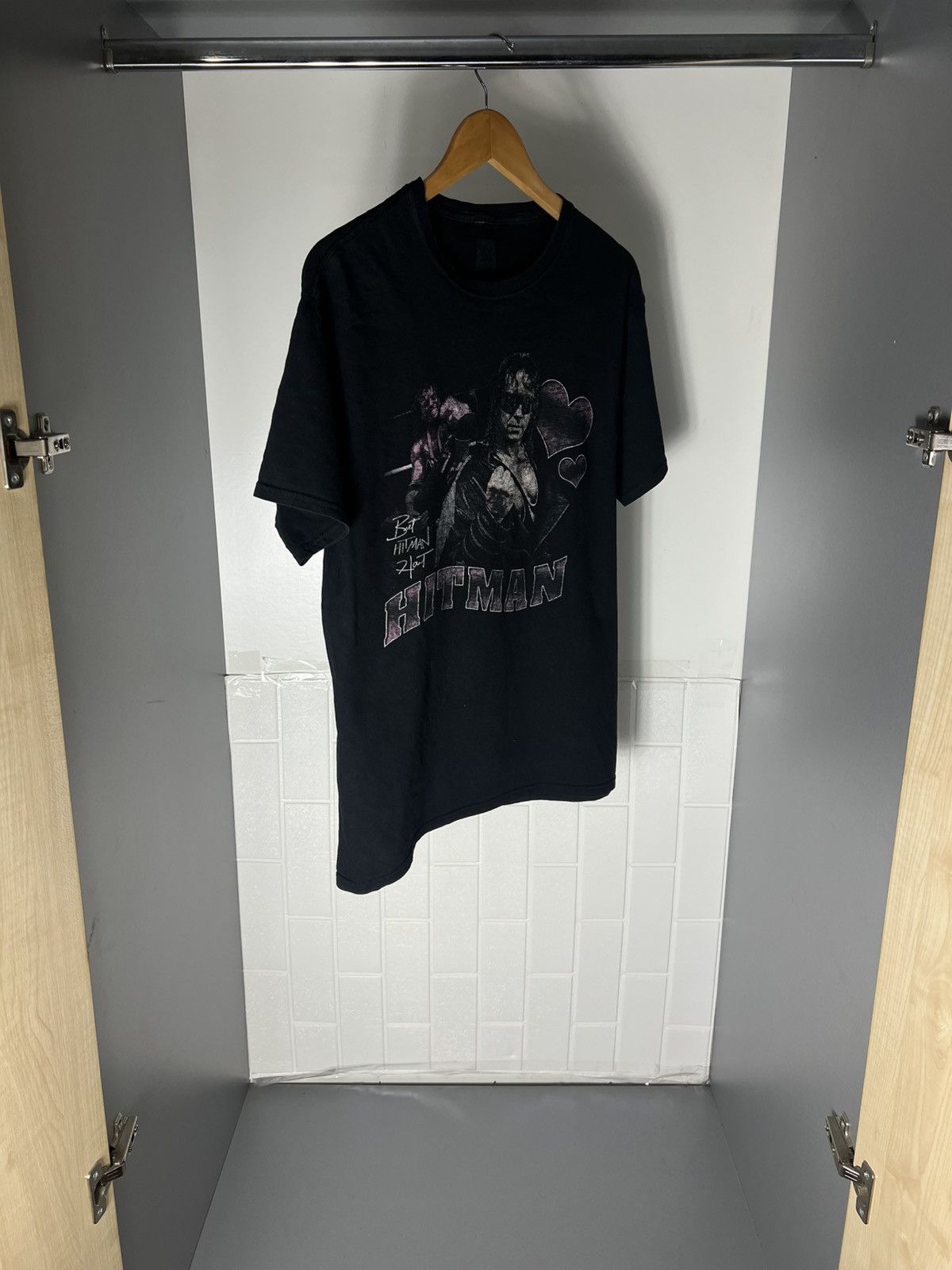 WWE VINTAGE BRET HART HITMAN WRESTLING WWF RETRO T-SHIRT Y2K 90s Size US L / EU 52-54 / 3 - 3 Thumbnail