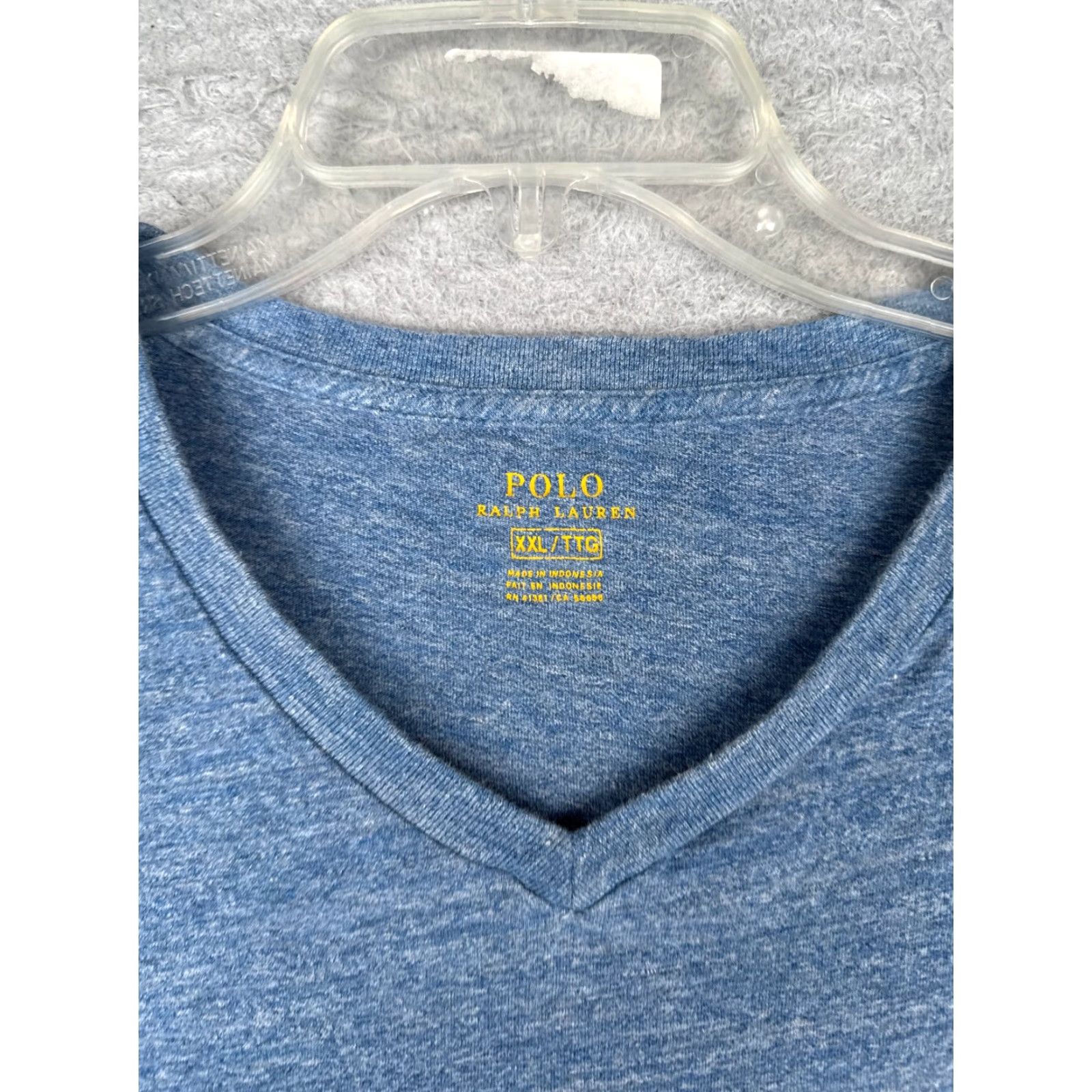 Ralph Lauren Polo Ralph Lauren Shirt Mens 2XL Heather Blue Crew Short Sleeve 100% Cotton XXL Size US XXL / EU 58 / 5 - 7 Thumbnail