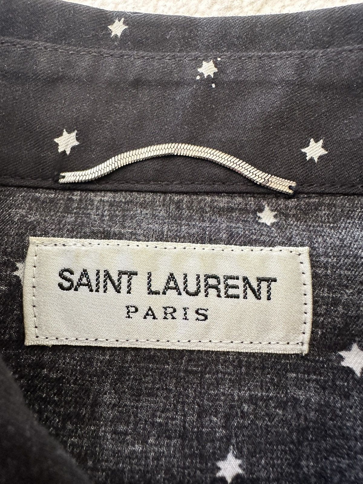 Saint Laurent Paris Grail SS16 Saint Laurent black shirt white star polka dot S Size US S / EU 44-46 / 1 - 21 Thumbnail