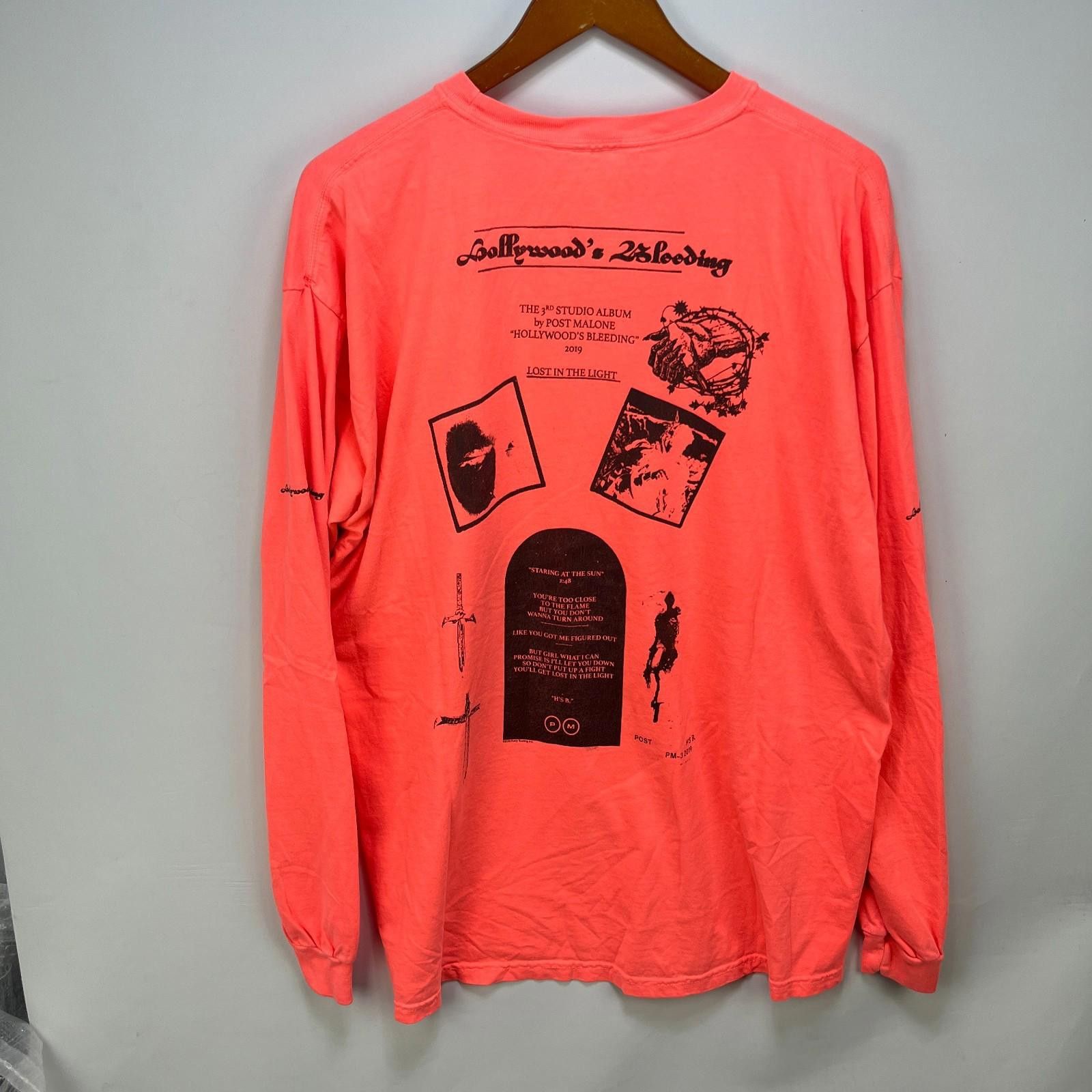 Vintage Post Malone Posty Co Hollywoods Bleeding 2019 Shirt XL Size US XL / EU 56 / 4 - 6 Thumbnail