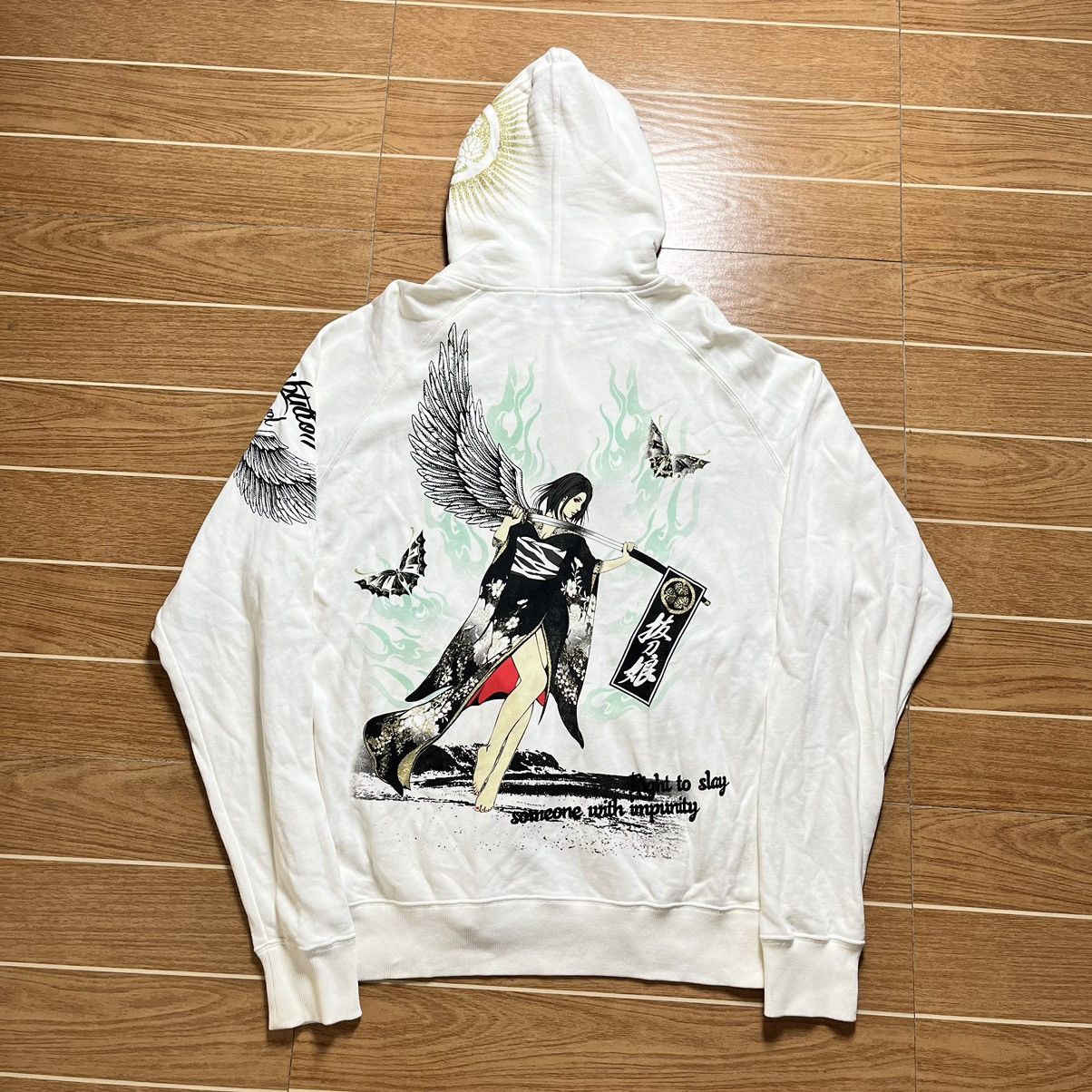 Japanese Brand Divine Retribution Fallen Angel Zip Up Jacket Size US XXL / EU 58 / 5 - 1 Thumbnail