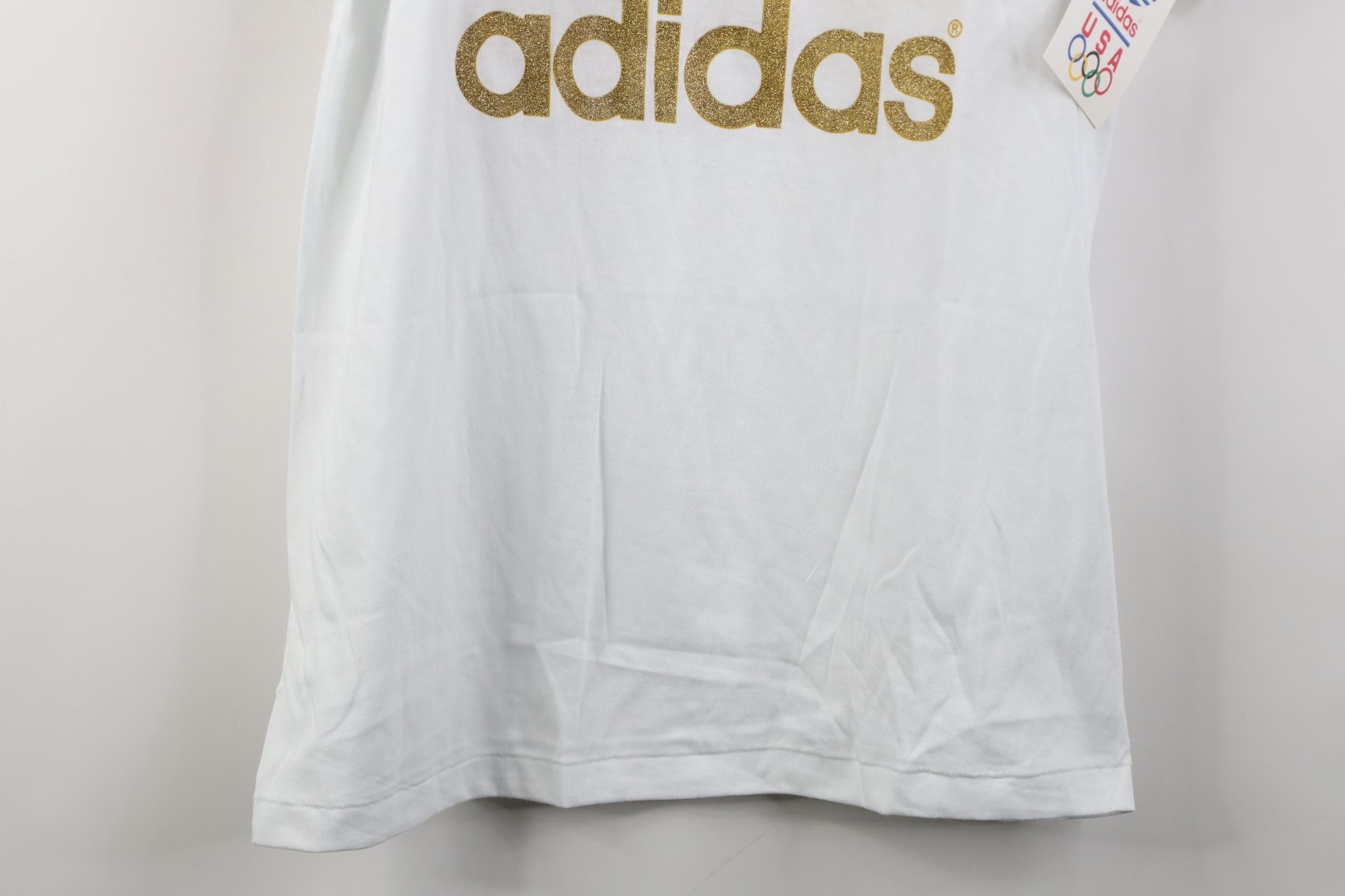 Adidas Deadstock Vintage 80s Adidas Gold Trefoil T-Shirt USA Size US M / EU 48-50 / 2 - 3 Thumbnail