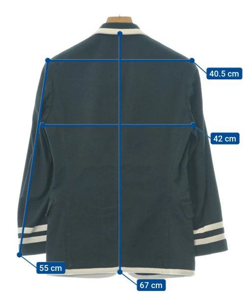 Comme des Garcons Homme Plus Jacket Tailored Piping Cotton 2 Button Flap Pocket Green Size US S / EU 44-46 / 1 - 3 Thumbnail