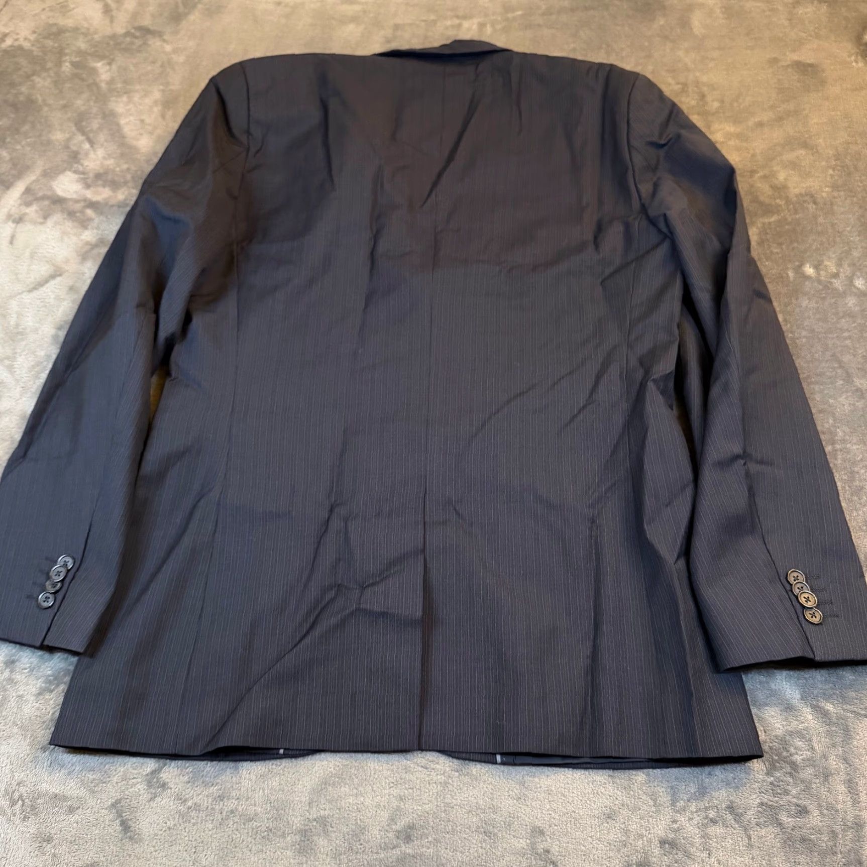 Banana Republic Banana Republic Blazer Mens 40R Regular Wool Pinstripe 2 Button Notch Lapel Business Jacket Navy Blue Mens Size 40R - 5 Thumbnail