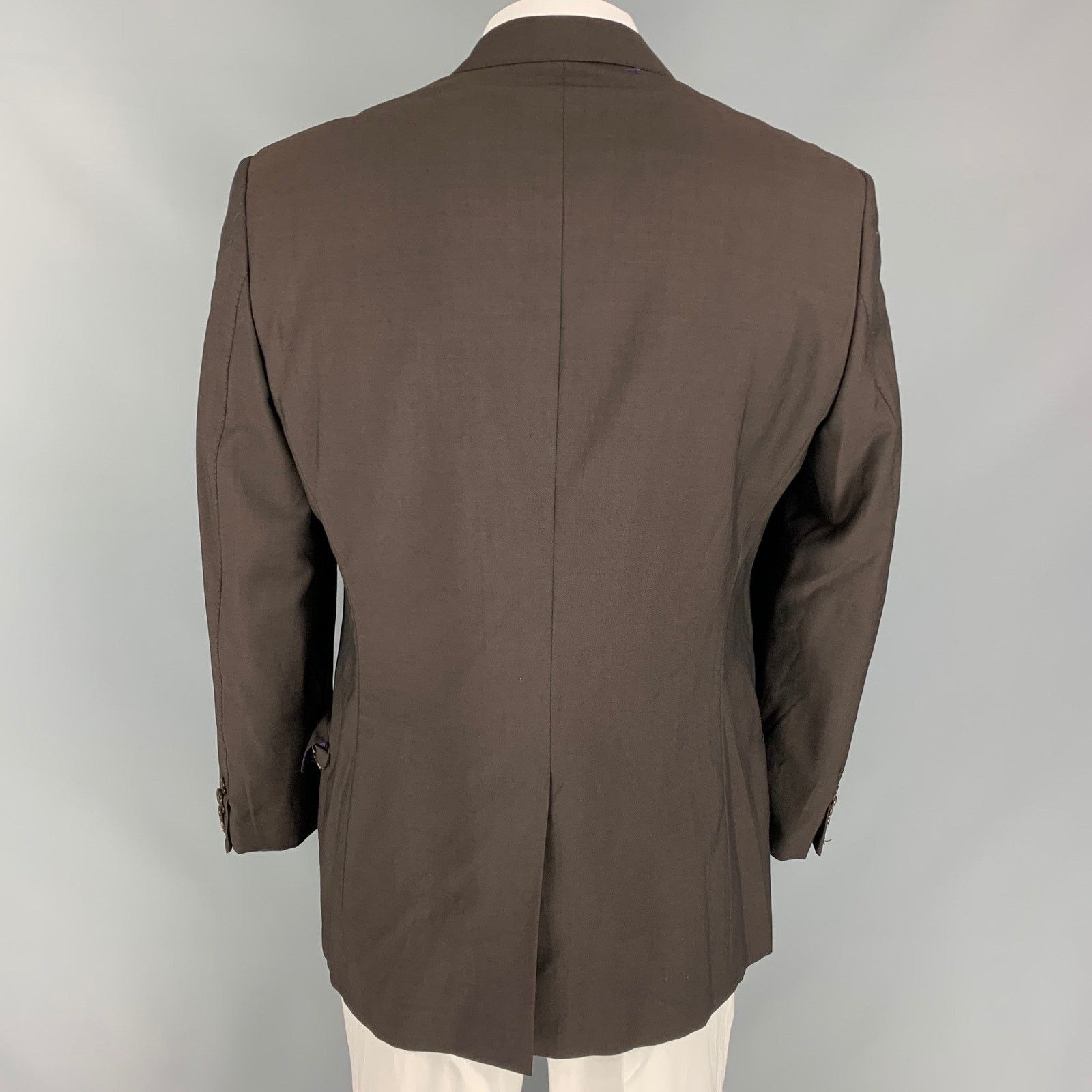 Paul Smith Size 44 Brown Wool / Mohair Single Breasted Sport Coat Size 44R - 3 Thumbnail