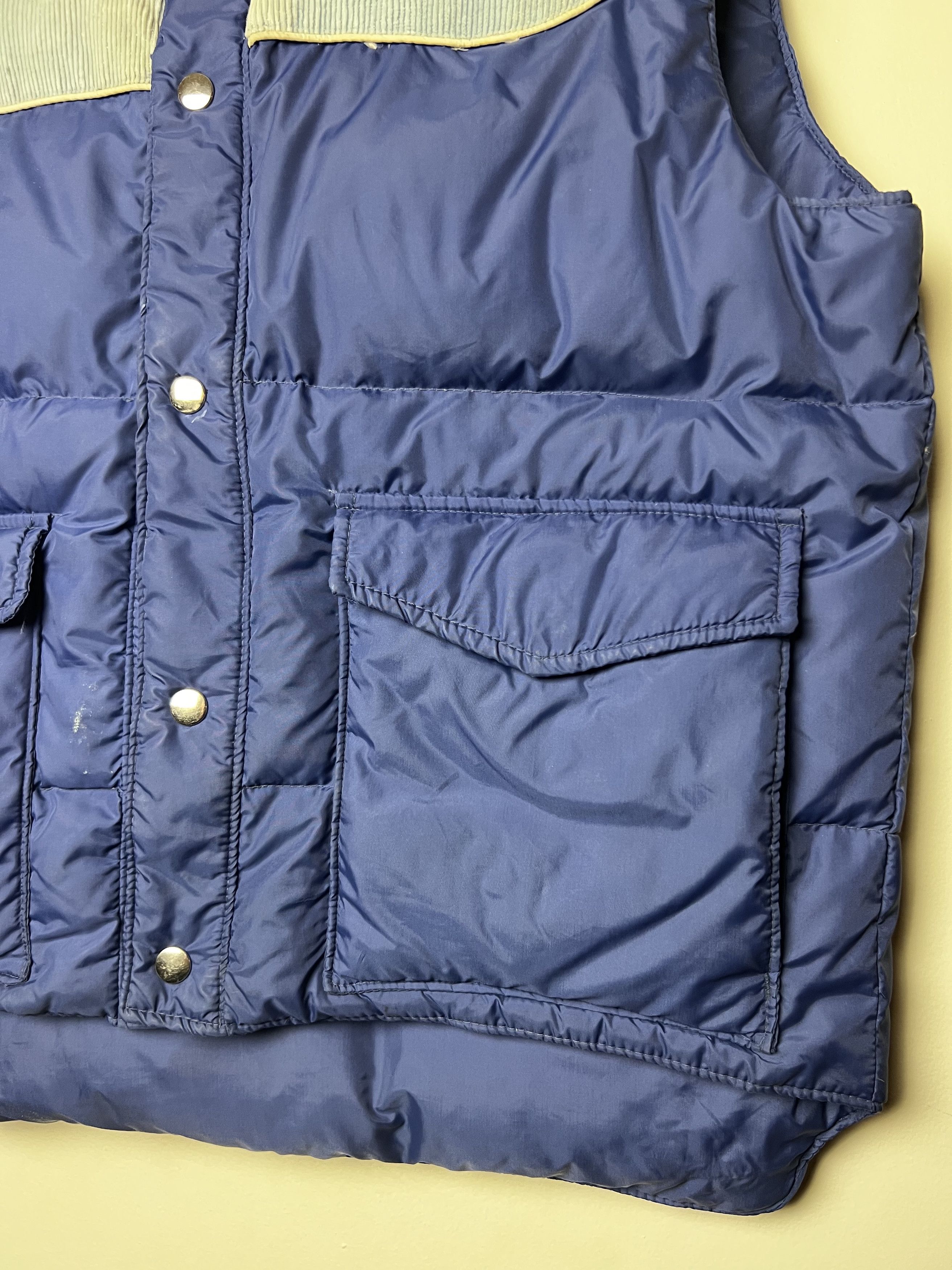 Vintage Vintage 1980's Down Hill Blue Corduroy Western Puffer Vest Size US L / EU 52-54 / 3 - 8 Thumbnail