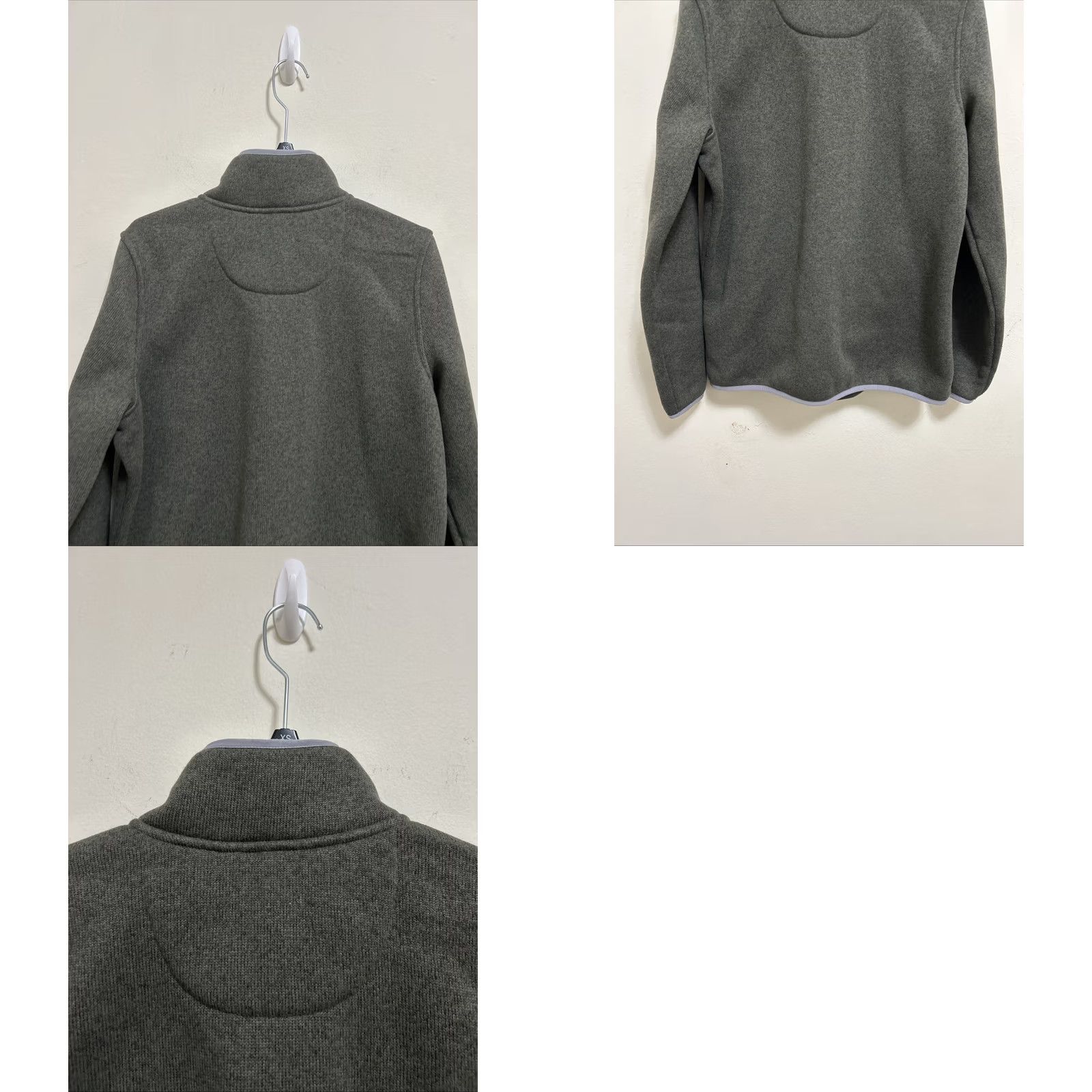 Vintage L.L. Bean Sweater Fleece Womens S Olive Green 1/4 T-Snap Pullover Logo 292726 Size S / US 4 / IT 40 - 8 Thumbnail